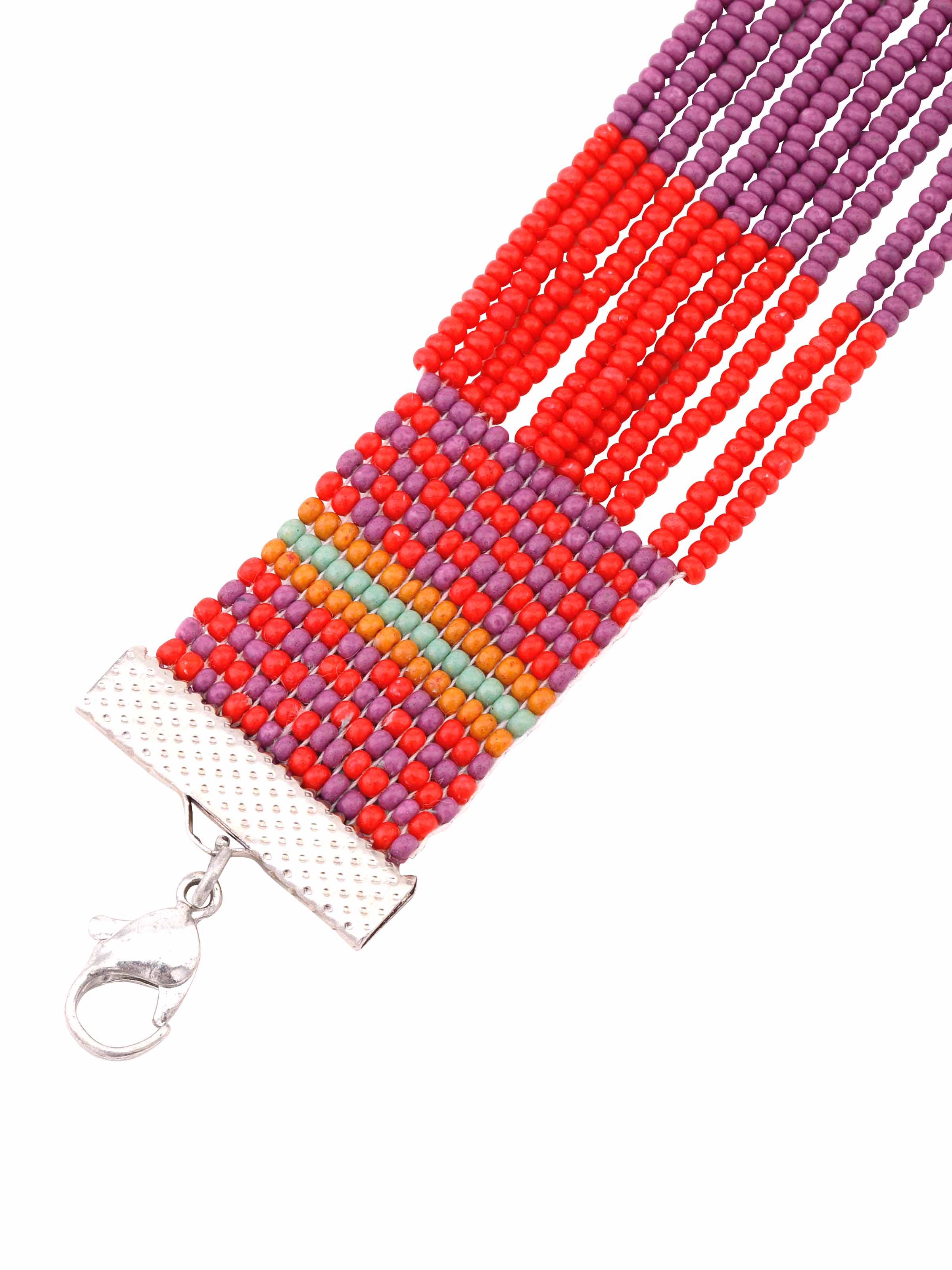 Back view of Handcrafted Flexible Bracelet featuring the secure closure and detailed design.