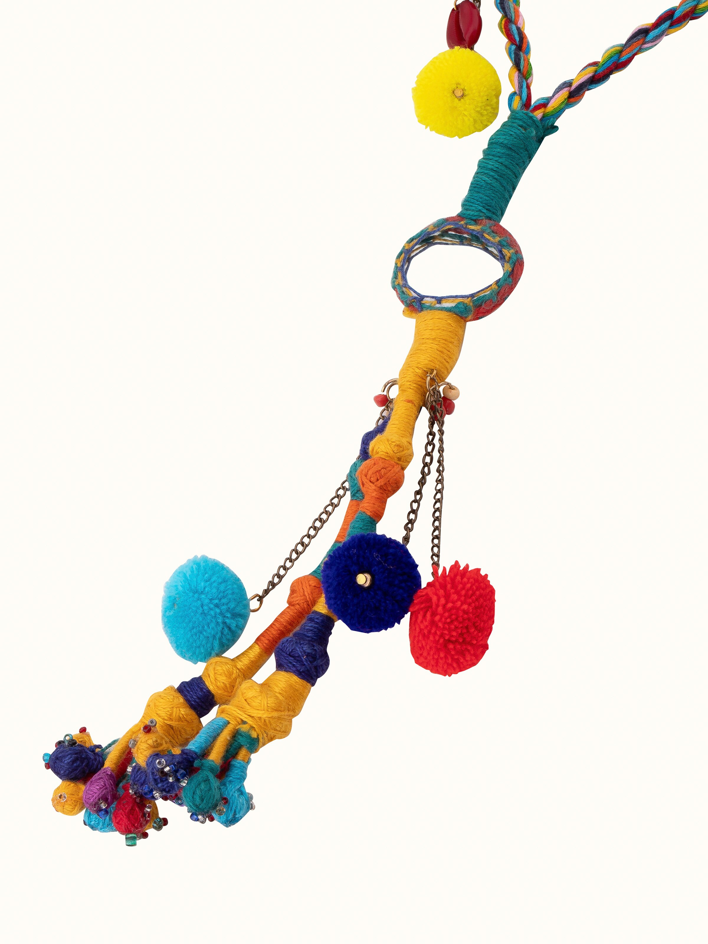 Back view of Handcrafted Long Necklace highlighting the secure clasp and detailed design.