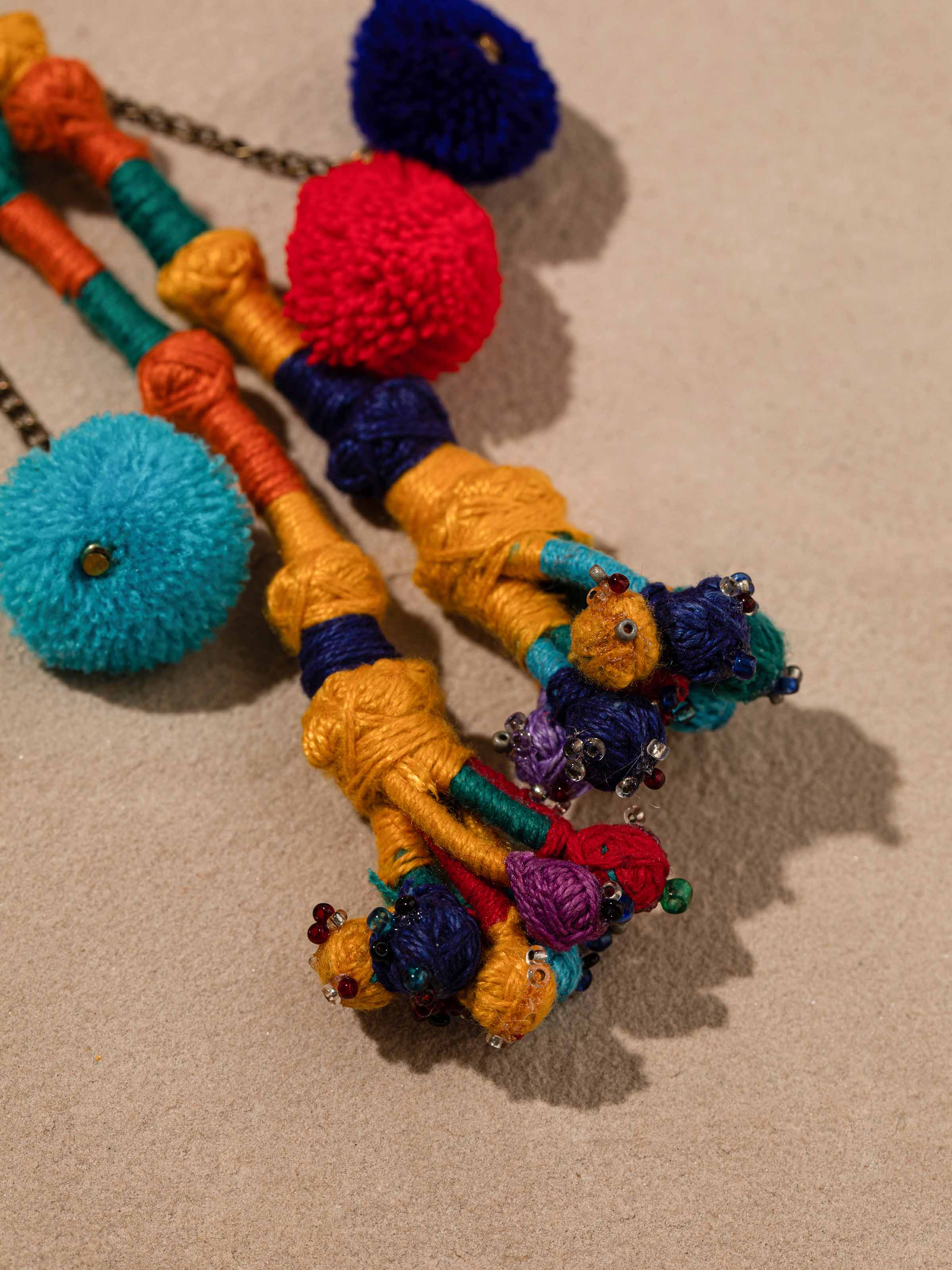 Detailed image of Handcrafted Long Necklace emphasizing the intricate patterns and high-quality craftsmanship.