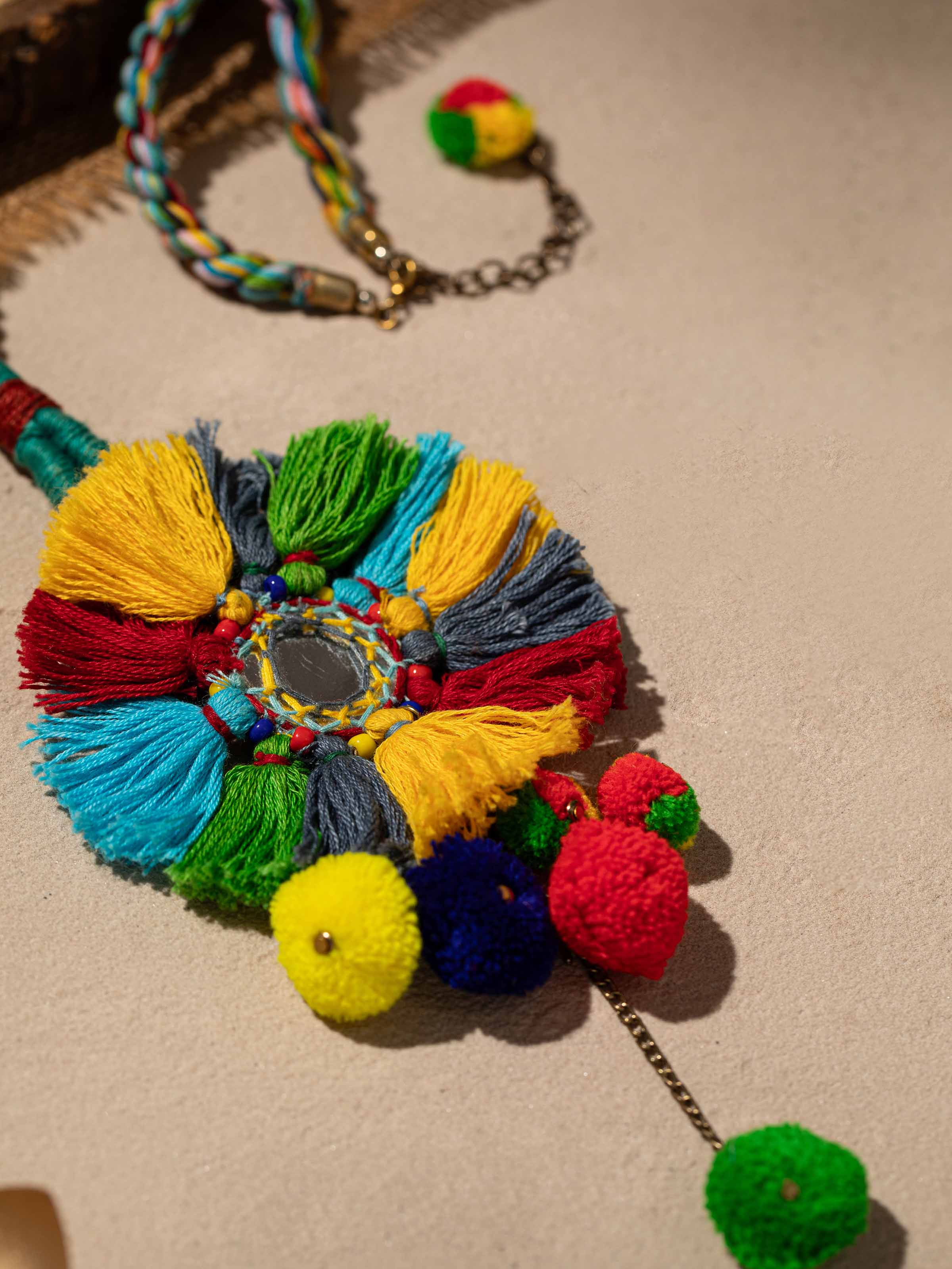 Detailed view of Ceramic Long Necklace highlighting the full design and craftsmanship.