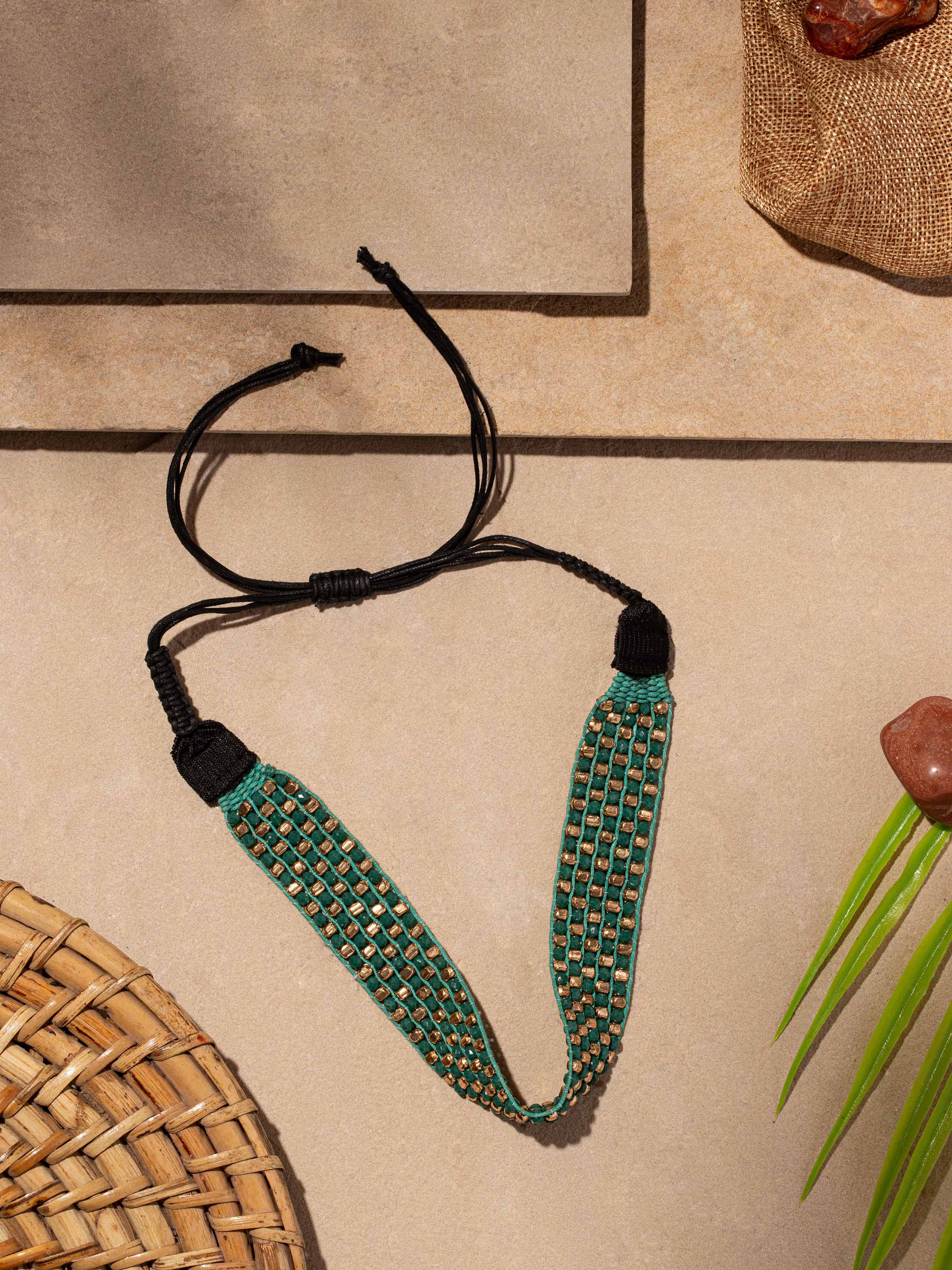 Close-up view of Handcrafted Choker showcasing intricate craftsmanship and design.