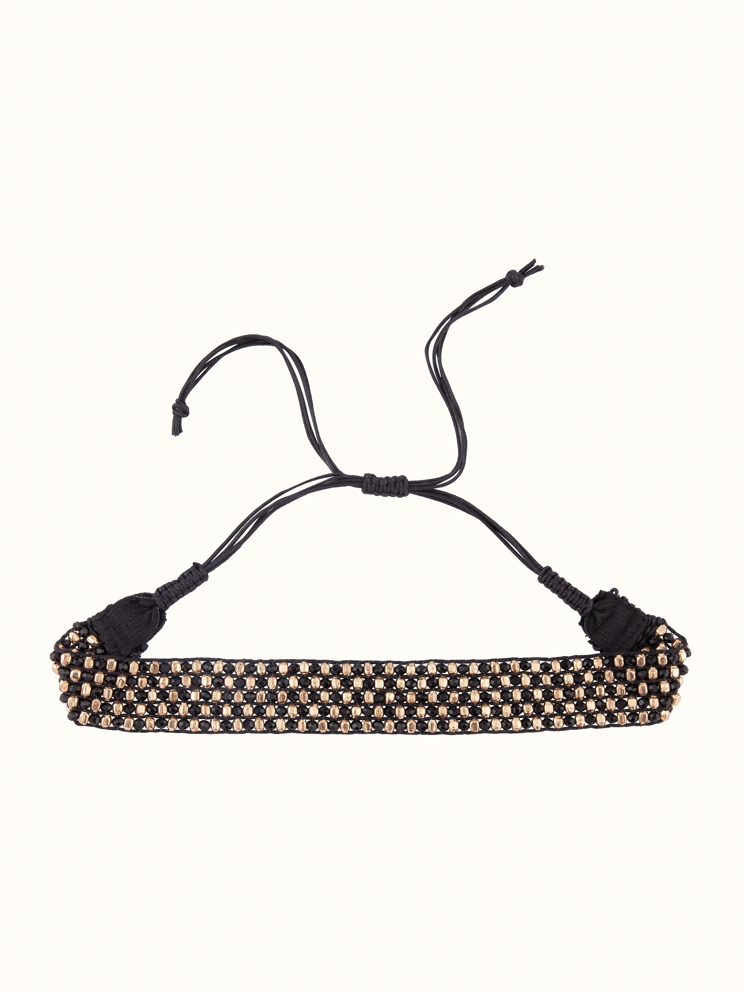 Front view of handcrafted choker highlighting elegant design and craftsmanship.