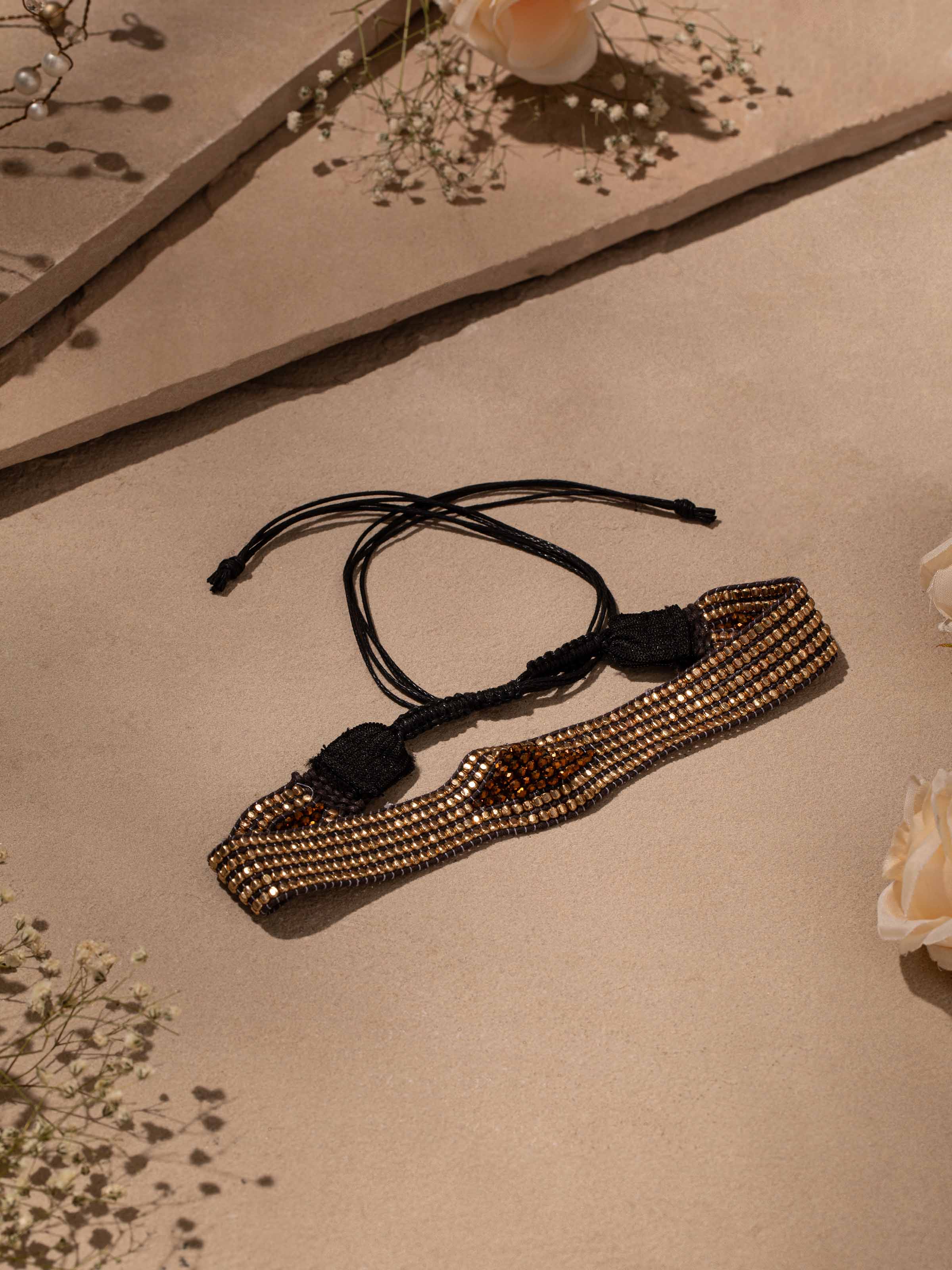 Back view of Handcrafted Choker focusing on the secure clasp and detailed design.