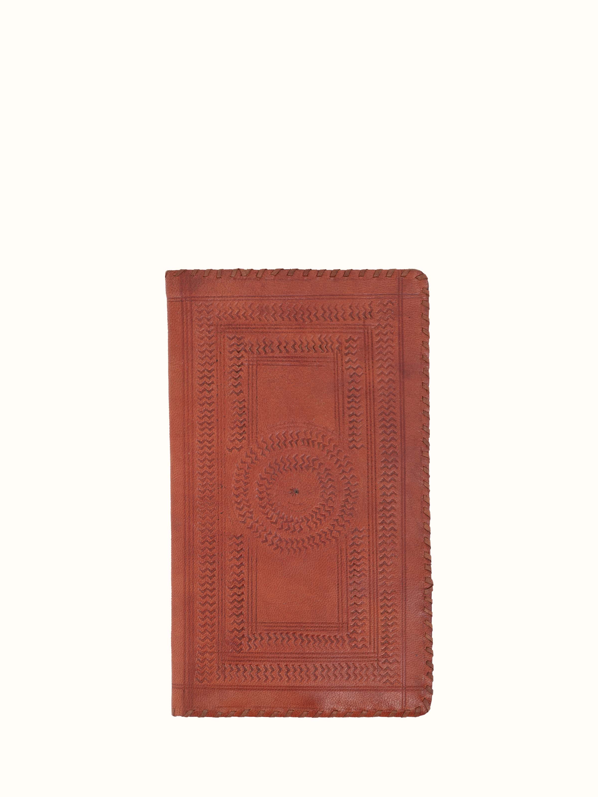 Leather kutch stitched long wallet
