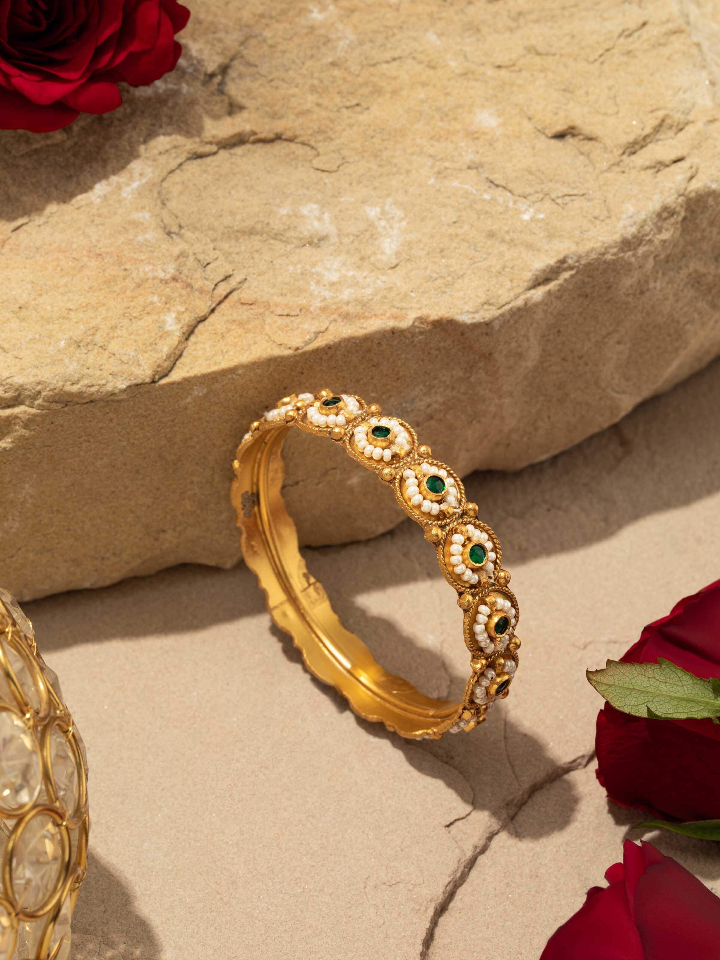 Back view of Silver Smithing Bangle highlighting the secure closure and detailed craftsmanship.