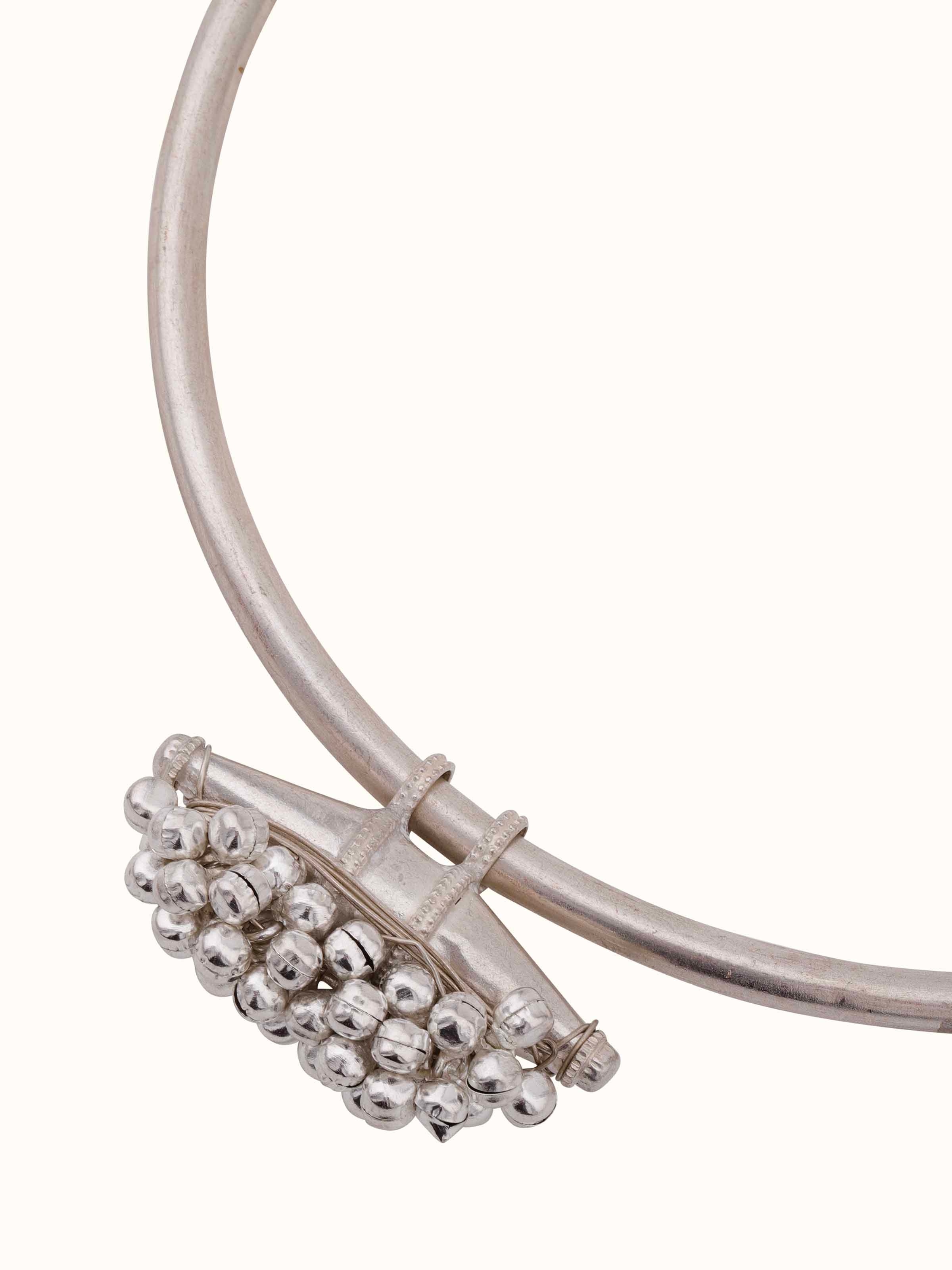 Overhead view of Lambani Collar Necklace displaying the full design and vibrant colors