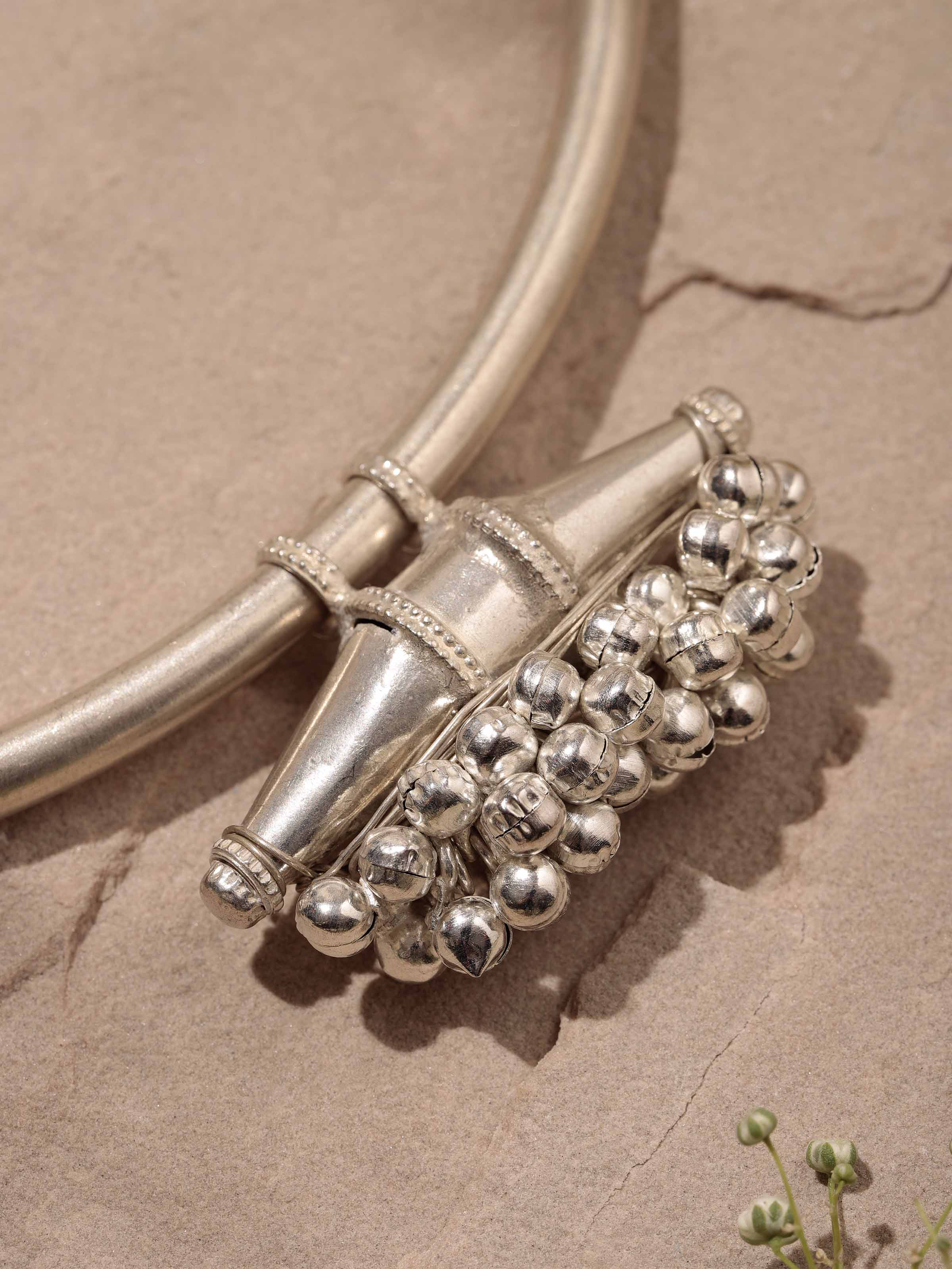 Detailed view of Lambani Collar Necklace emphasizing the craftsmanship and colorful beadwork