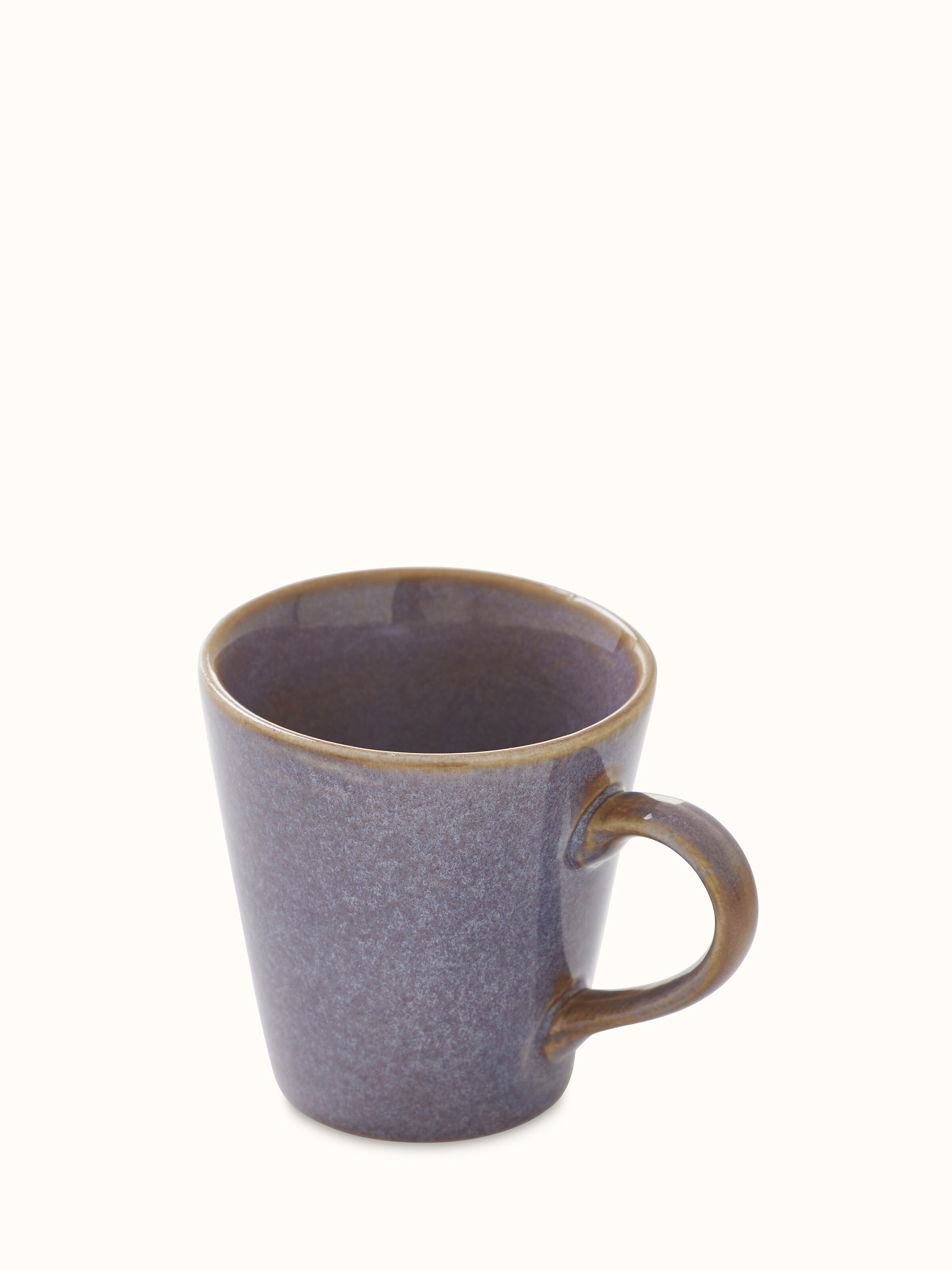 Front view of Khurja Pottery Ceramic Coffee Mug in Blue showcasing traditional design