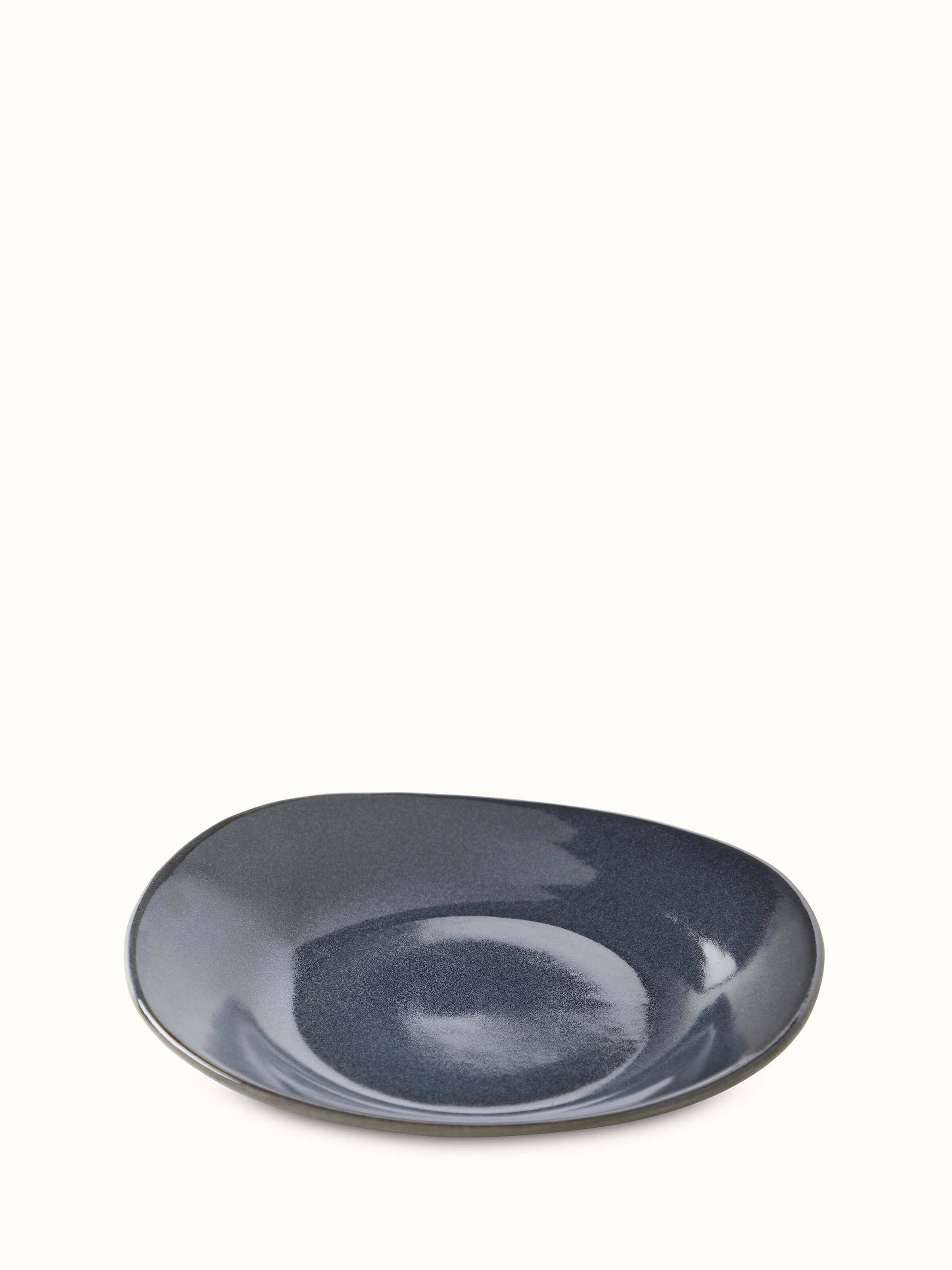 Detailed view of Khurja pottery ceramic serving bowl black showcasing the fine ceramic finish and classic design