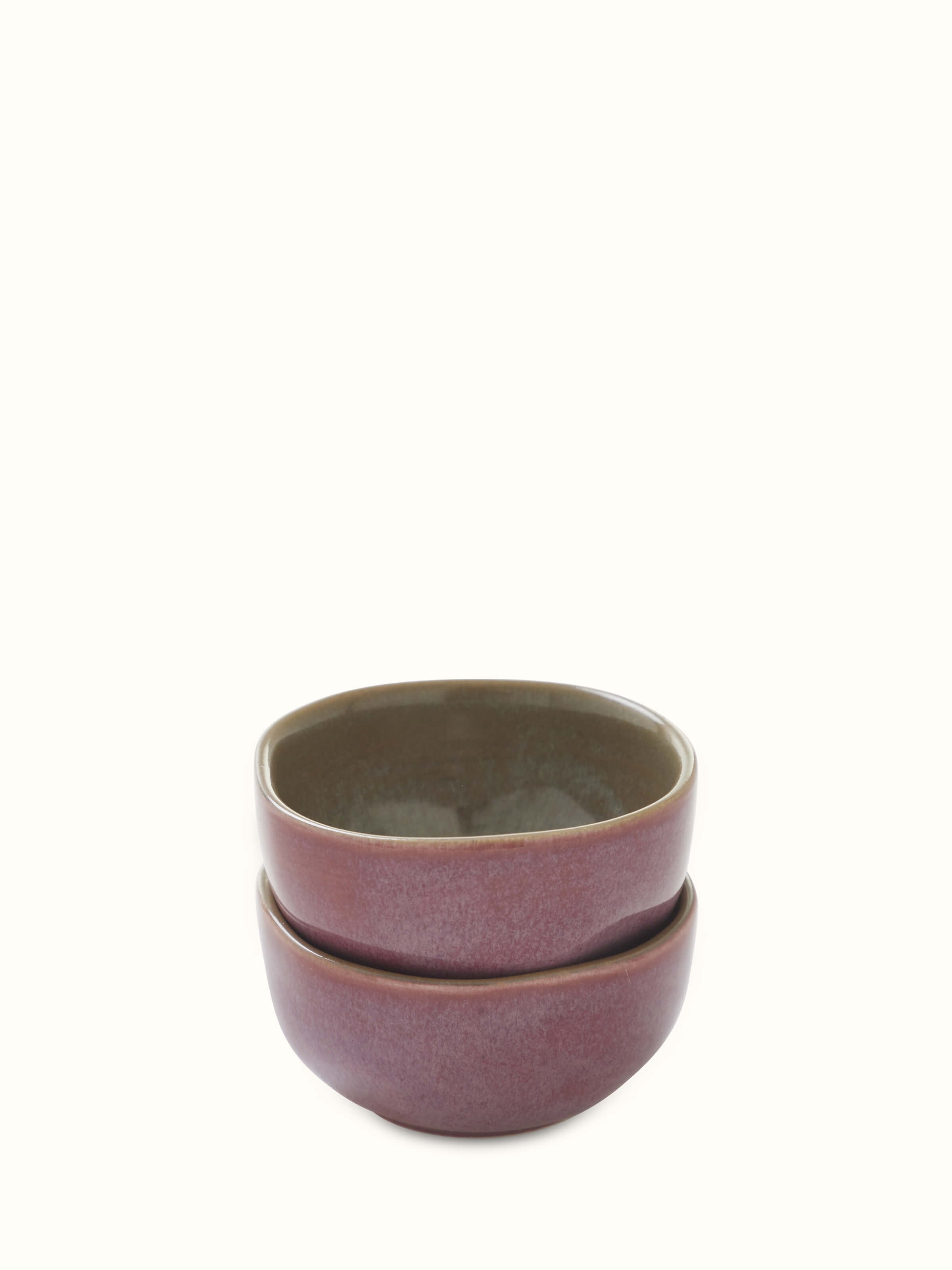 Front view of Khurja pottery ceramic dinner bowls (2 pcs) showing detailed design and craftsmanship