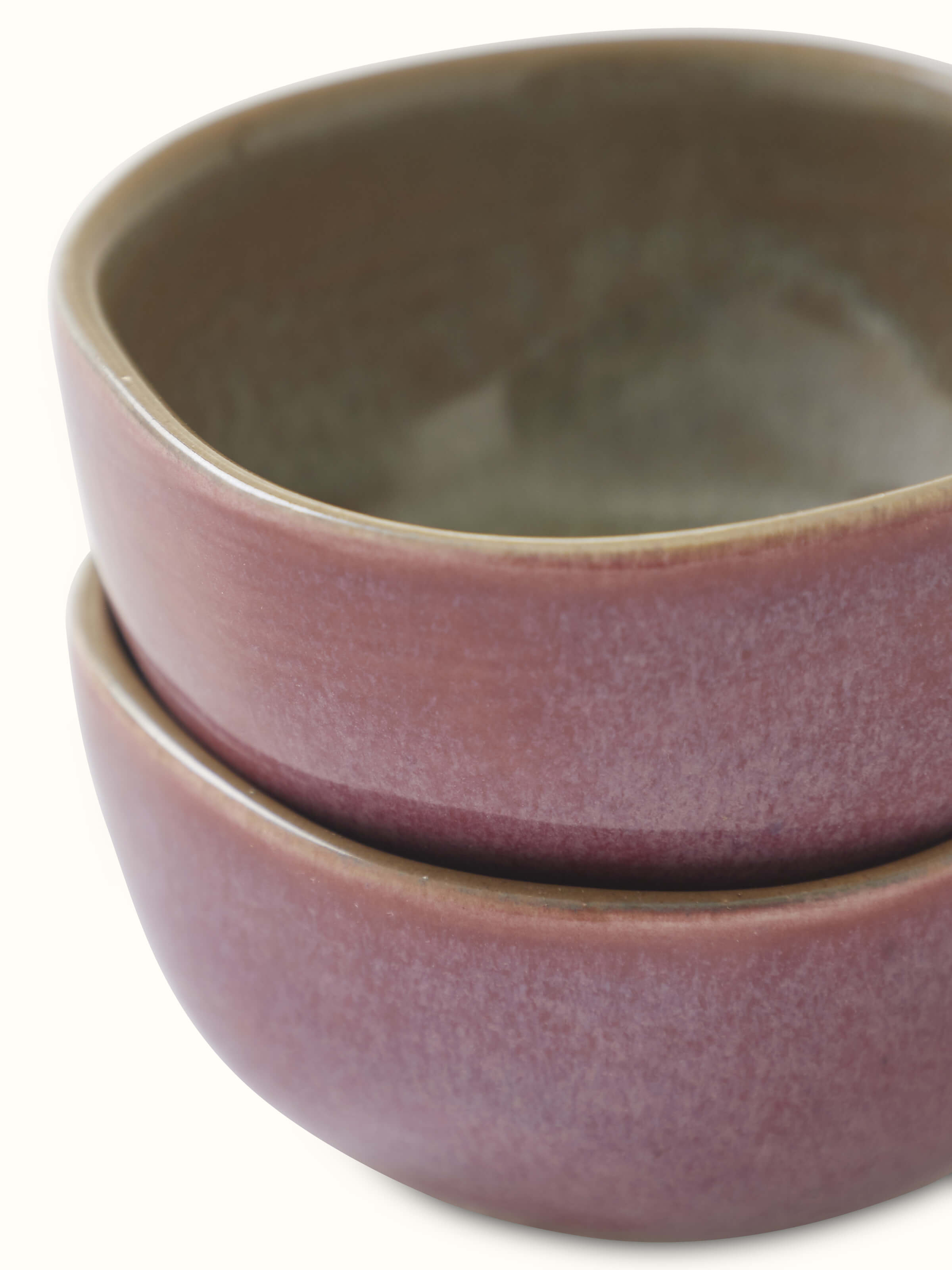 Close-up of pink Khurja pottery ceramic coffee mug