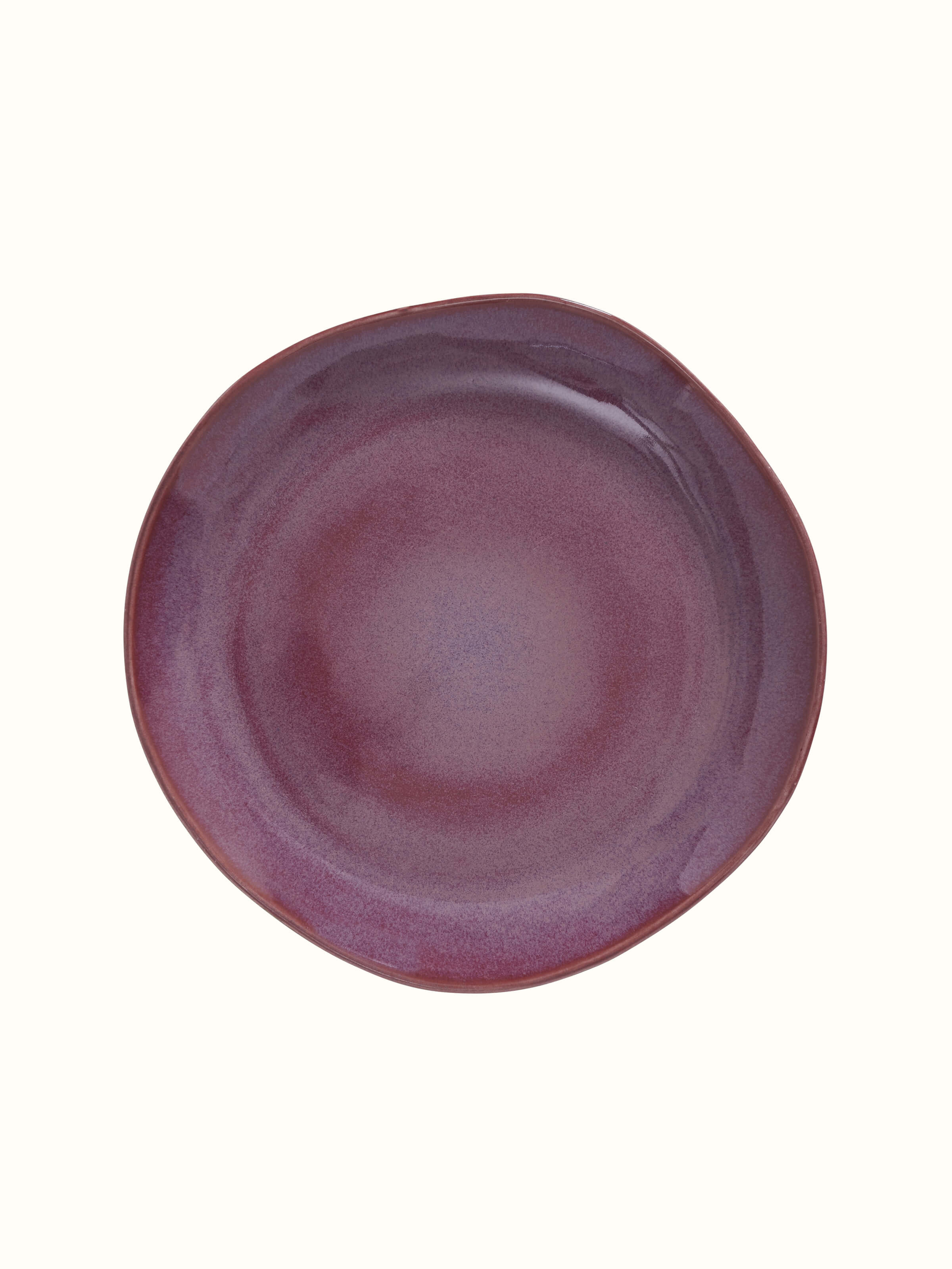 Front view of Khurja Pottery Ceramic Dinner Plates set with decorative designs