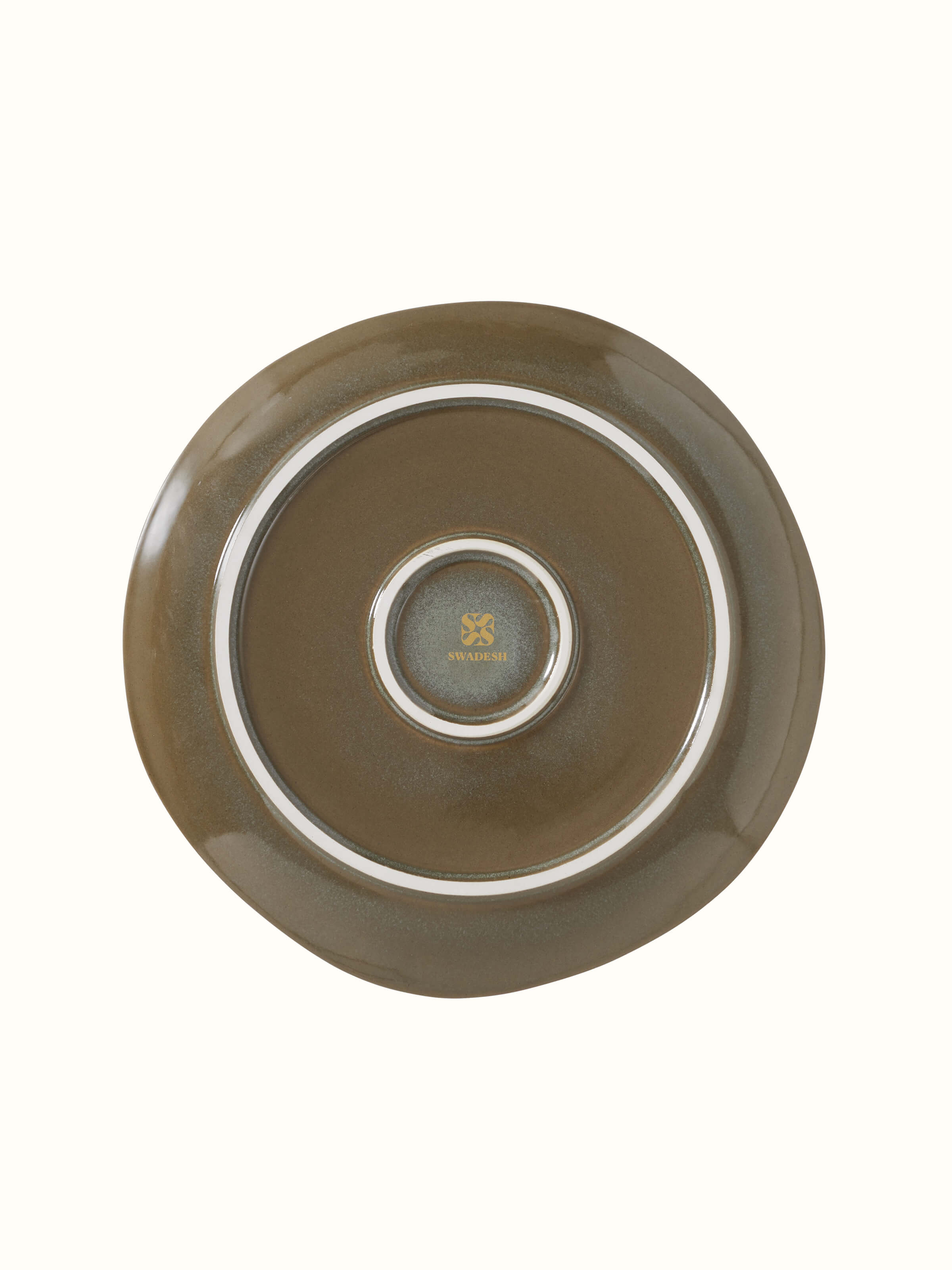 Side view of Khurja Pottery Ceramic Dinner Plates displaying detailed artwork