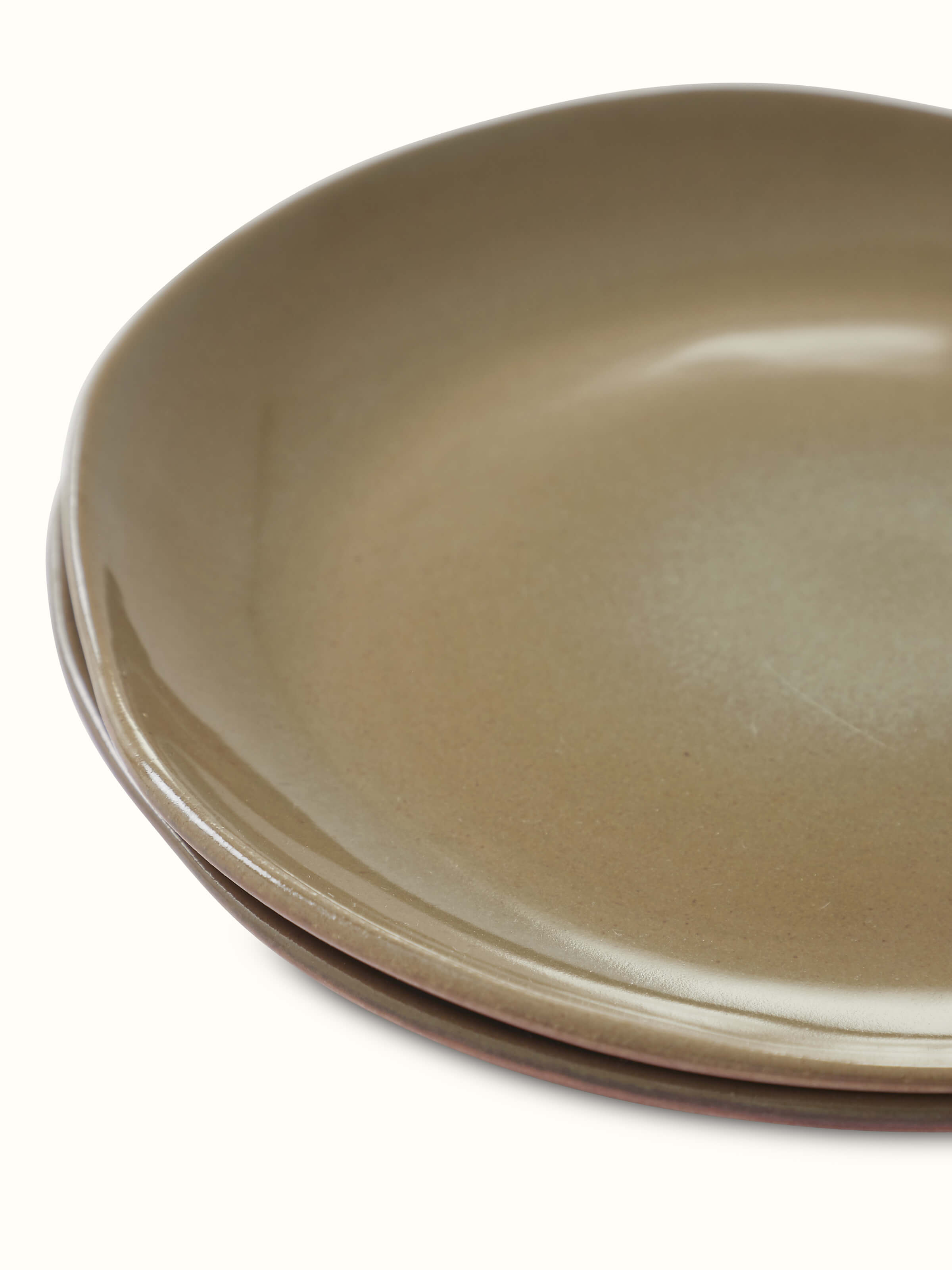 Detailed close-up of Khurja pottery ceramic salad plates (2 pcs) showcasing fine craftsmanship