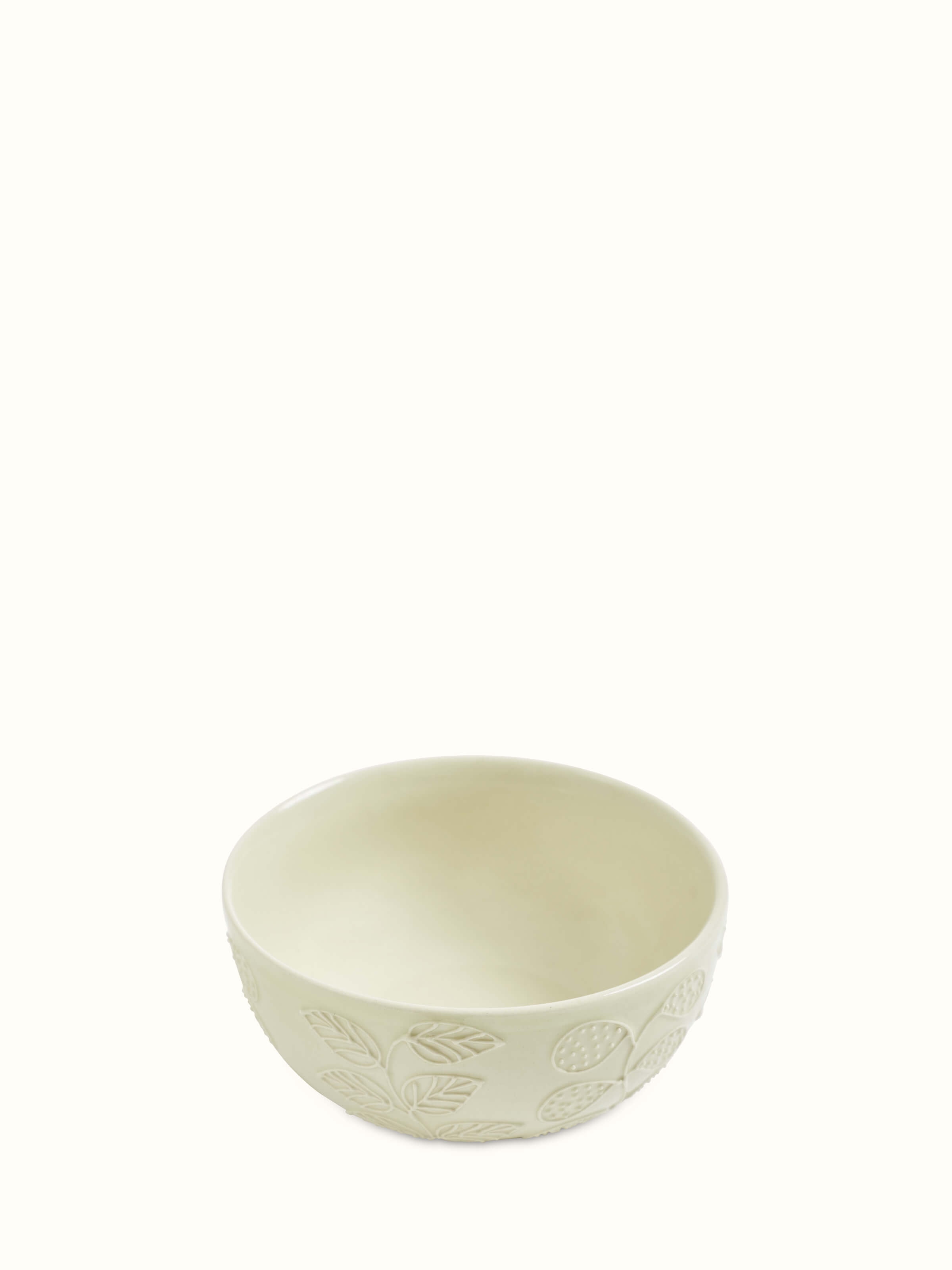 Close-up of Khurja Pottery Ceramic Nut Bowls in White (2 pcs) highlighting the ceramic texture
