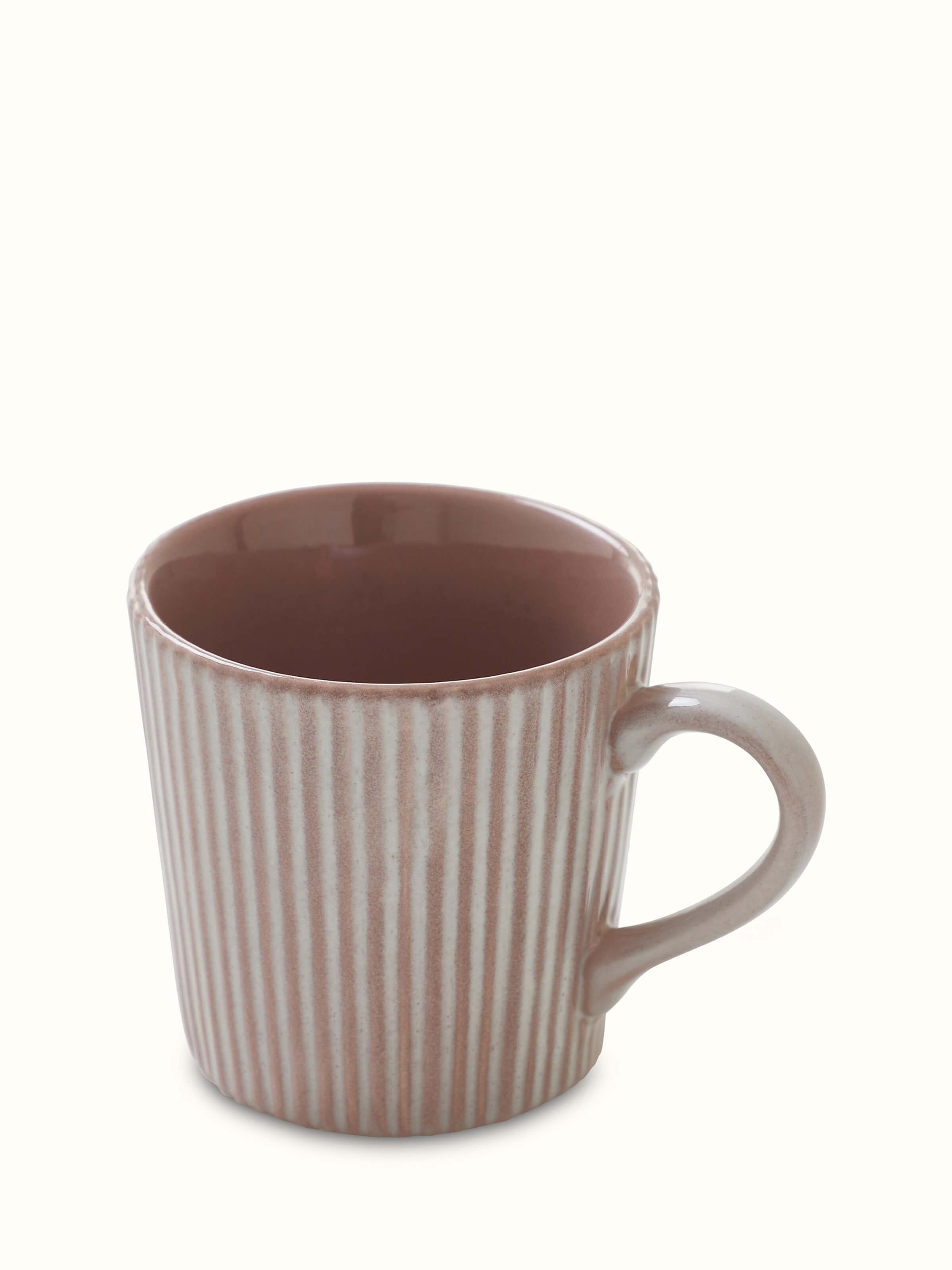 Close-up view of Khurja pottery blue and white ceramic coffee mugs (2 pcs) featuring detailed traditional artwork and fine glaze.
