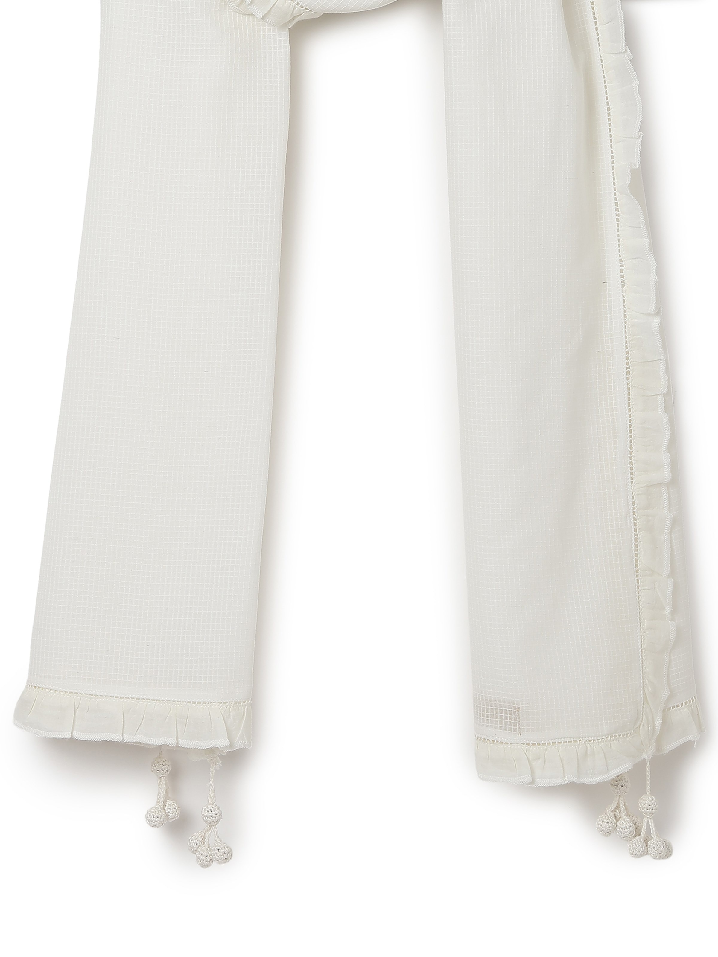 Another detail view reflecting the elegant drape and simplicity.