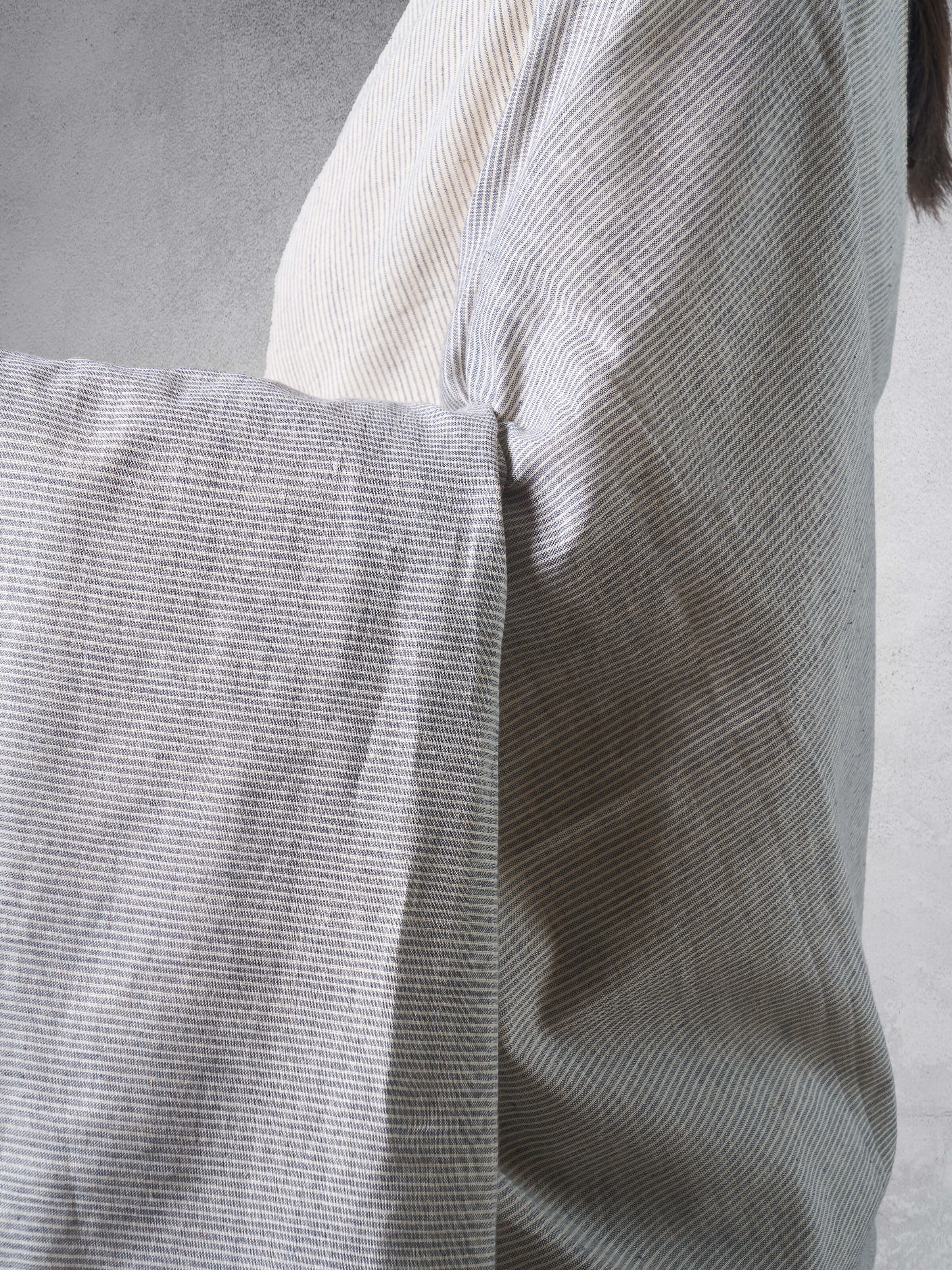 Grey Cotton Hand-spun Saree