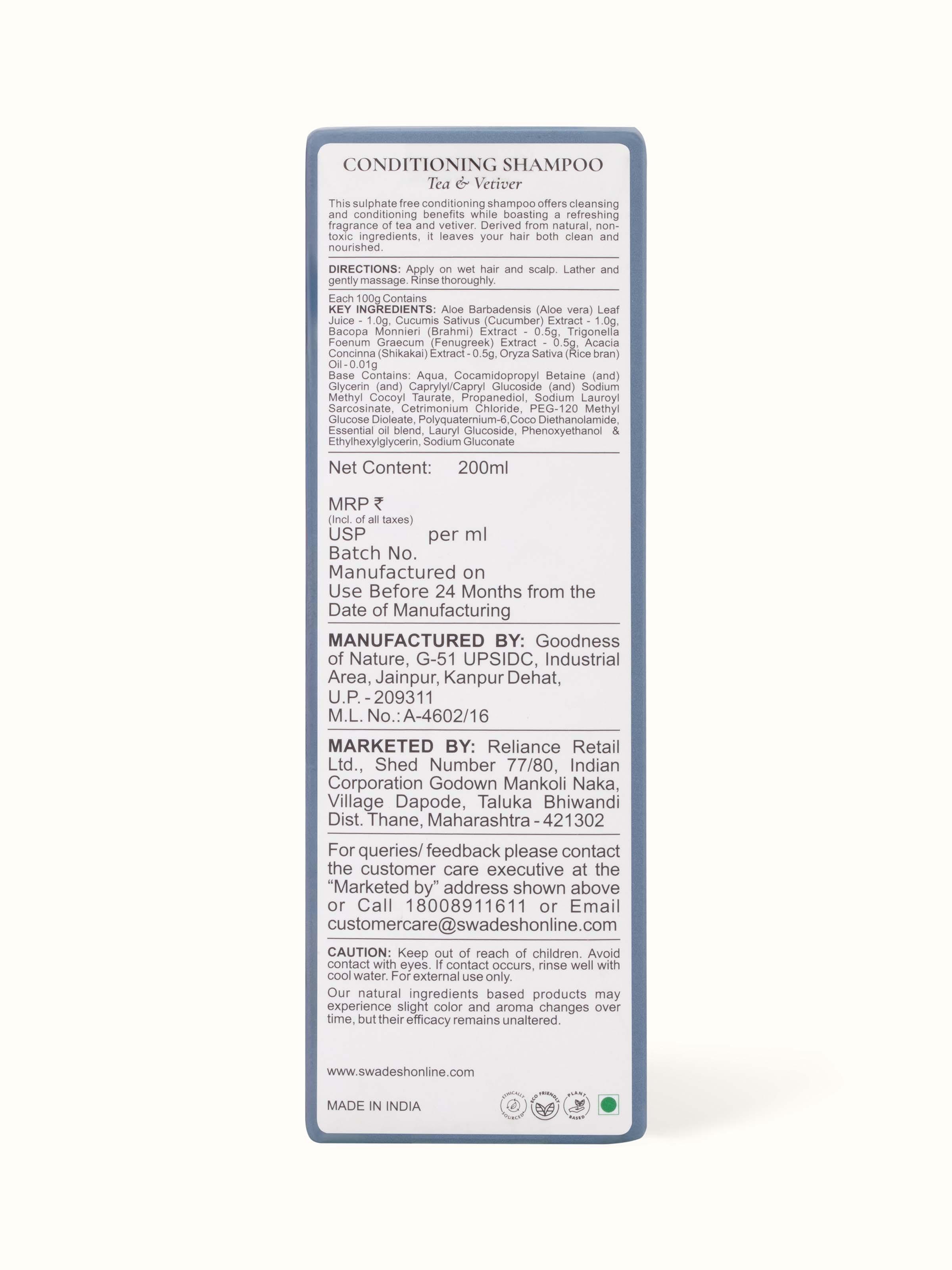 Conditioning Shampoo Tea & Vetiver