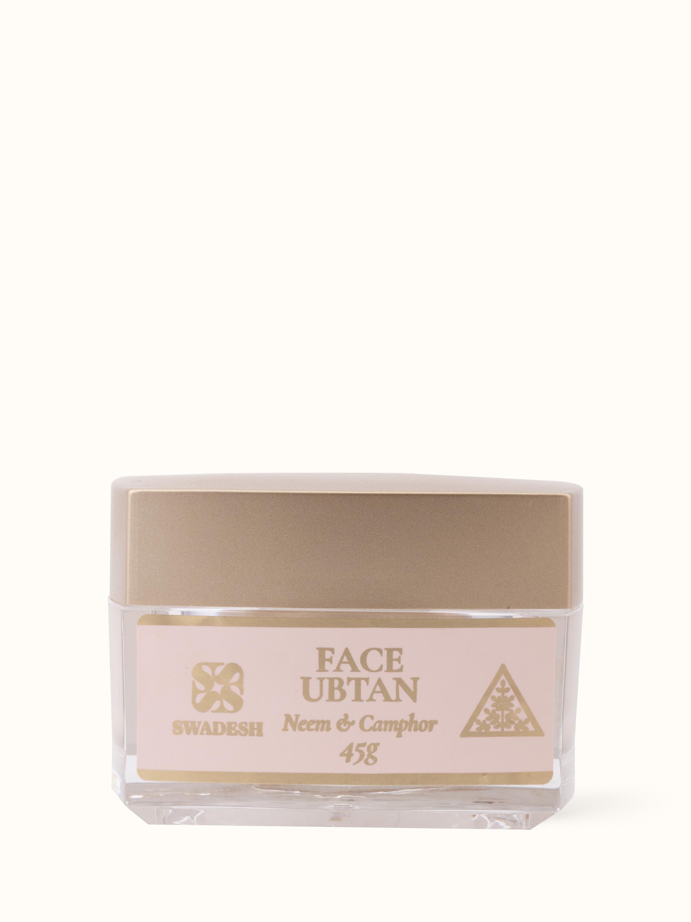 Close-up of Face Ubtan Neem & Camphor highlighting its texture and herbal properties