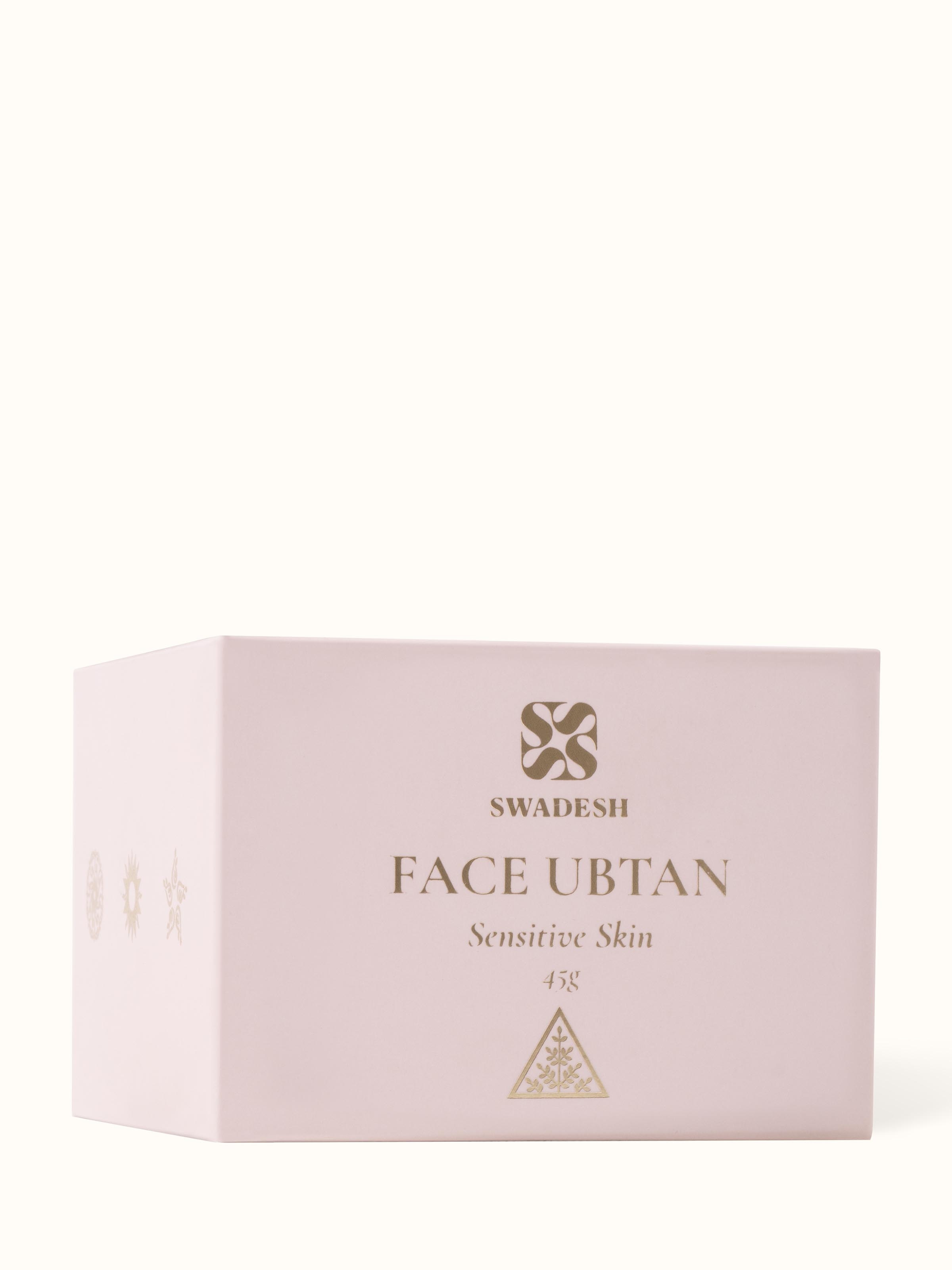 Rear view of Face Ubtan Sensitive Skin featuring additional product information.