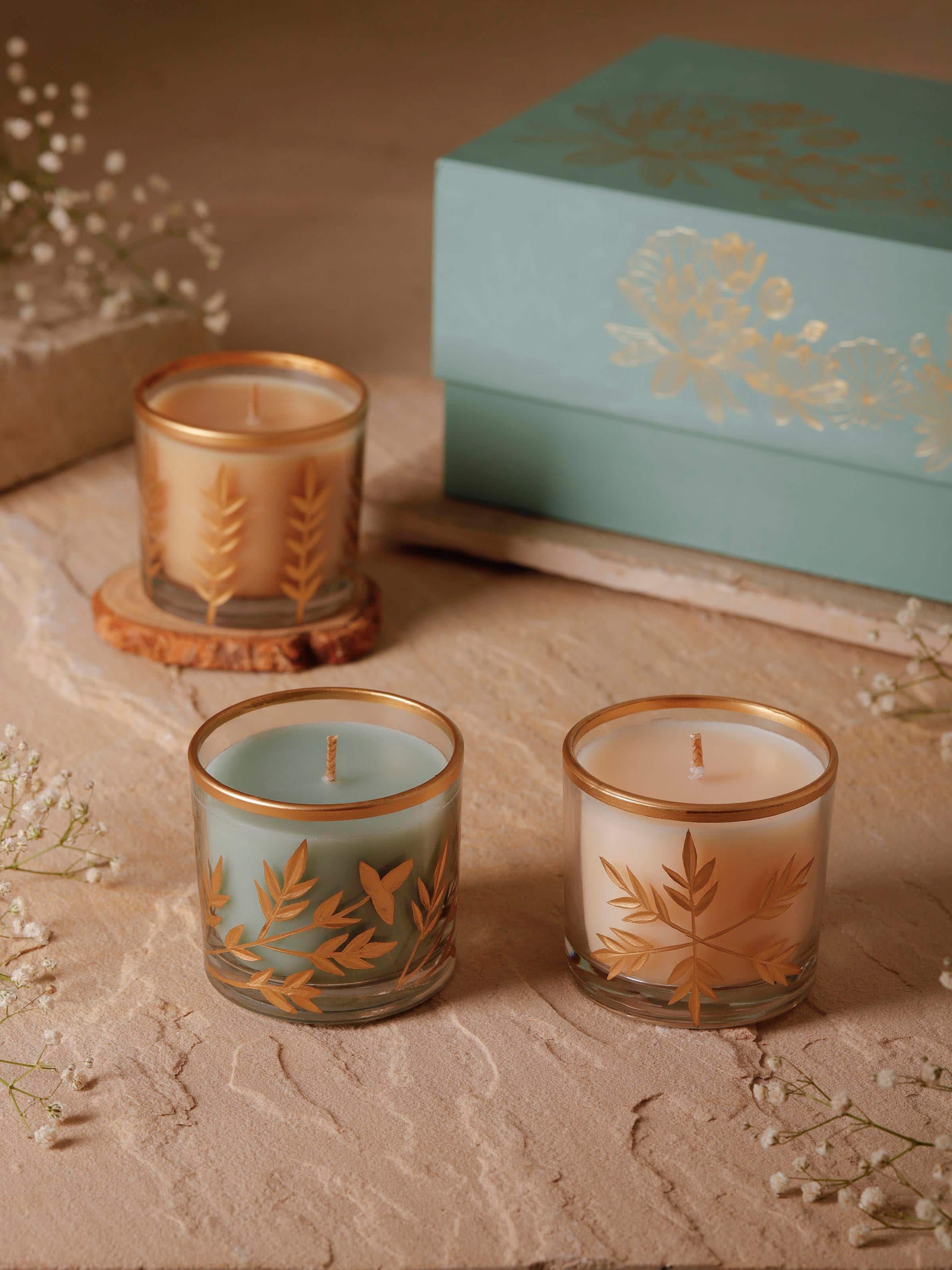 Glass Candle Daali M (Set of 3)