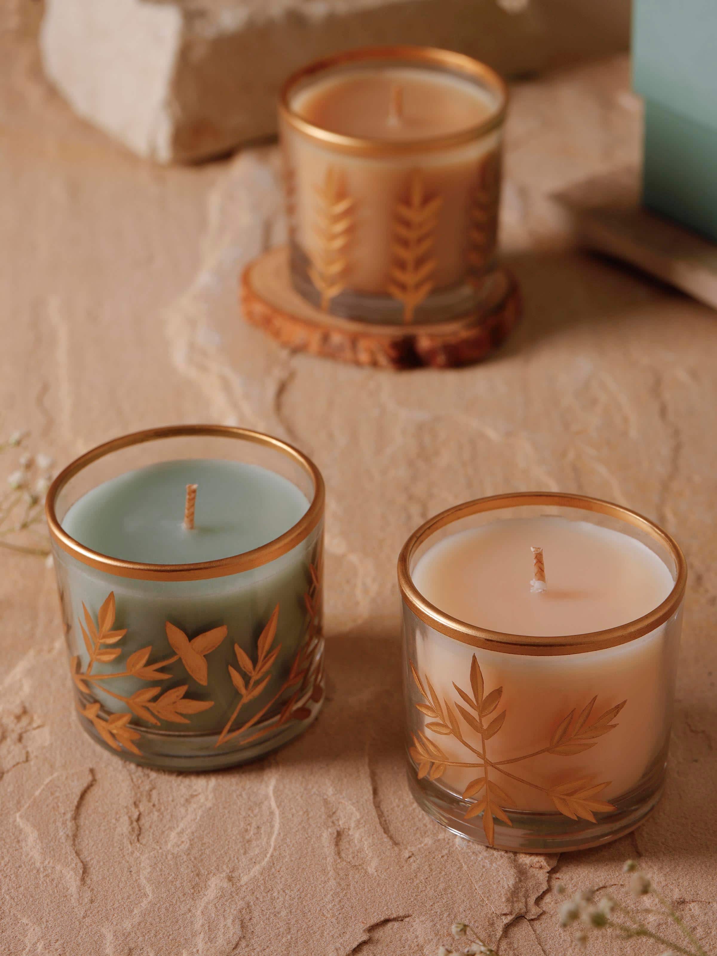 Glass Candle Daali M (Set of 3)