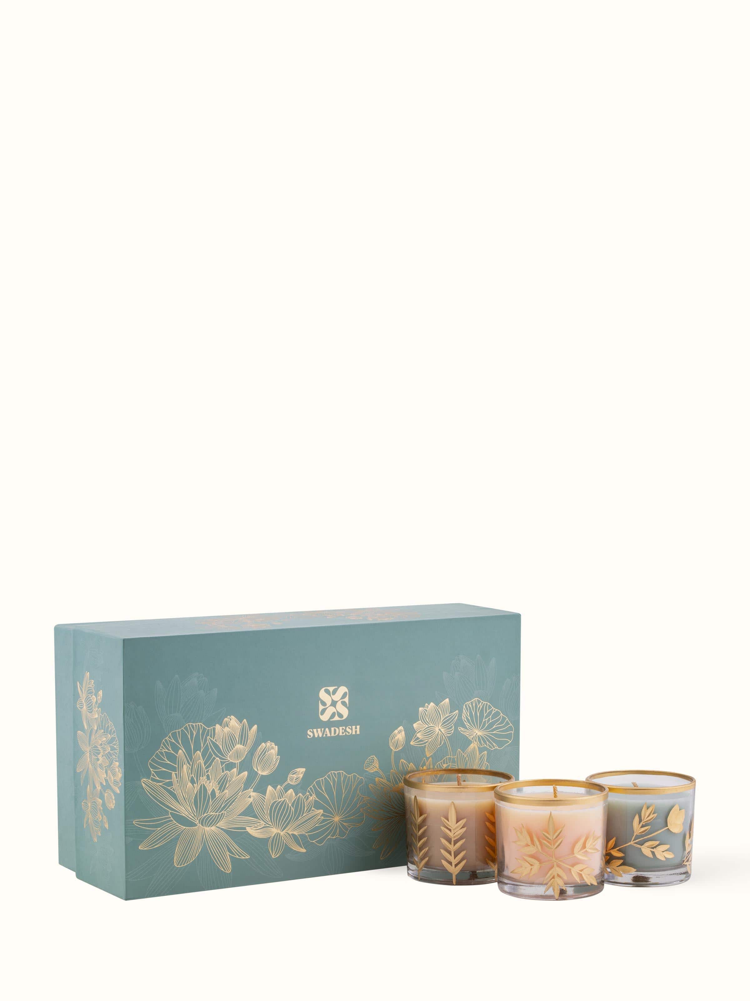 Glass Candle Daali M (Set of 3)