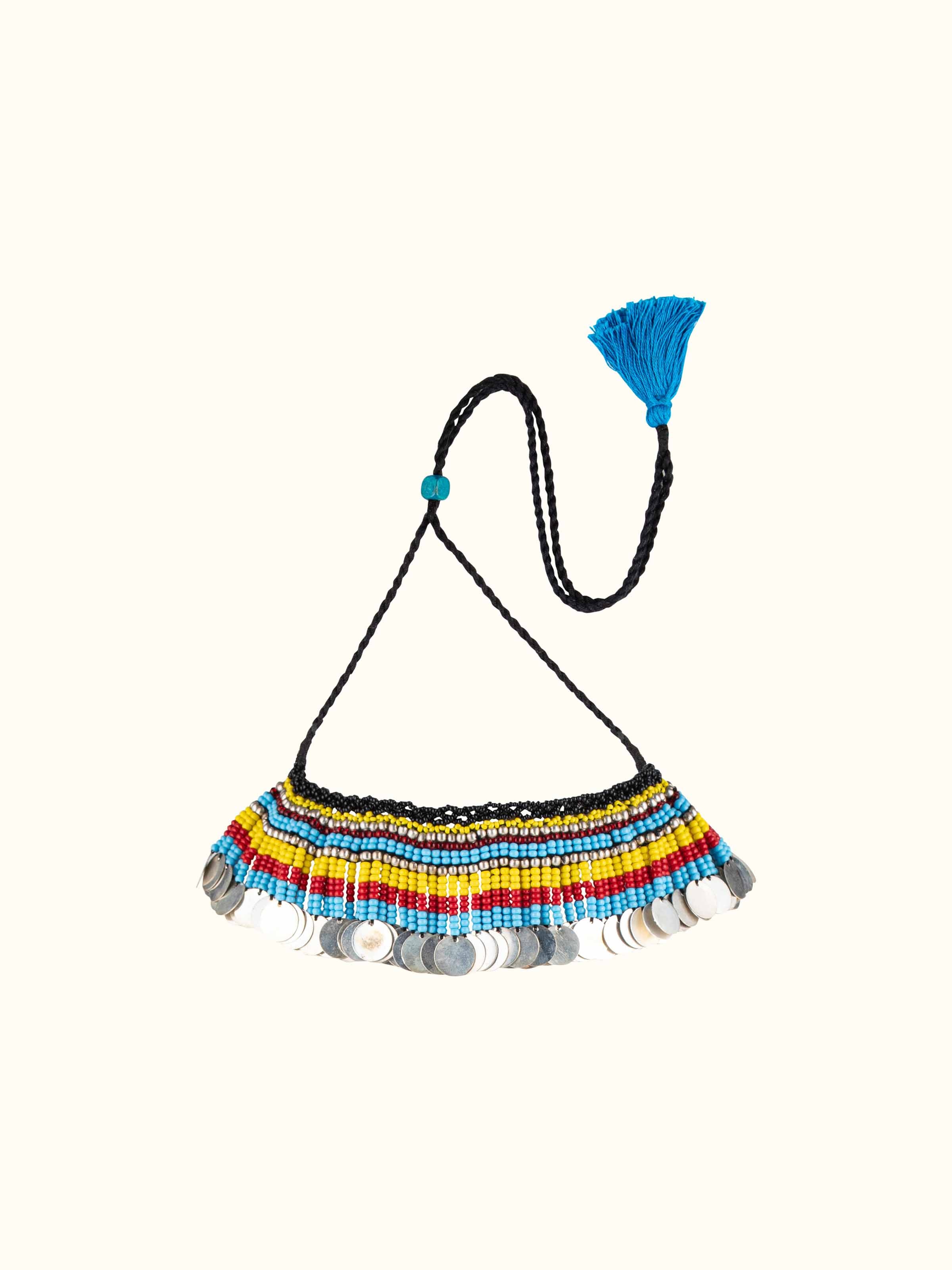 Front view of Handcrafted Collar Necklace featuring unique artisanal design and high-quality craftsmanship.