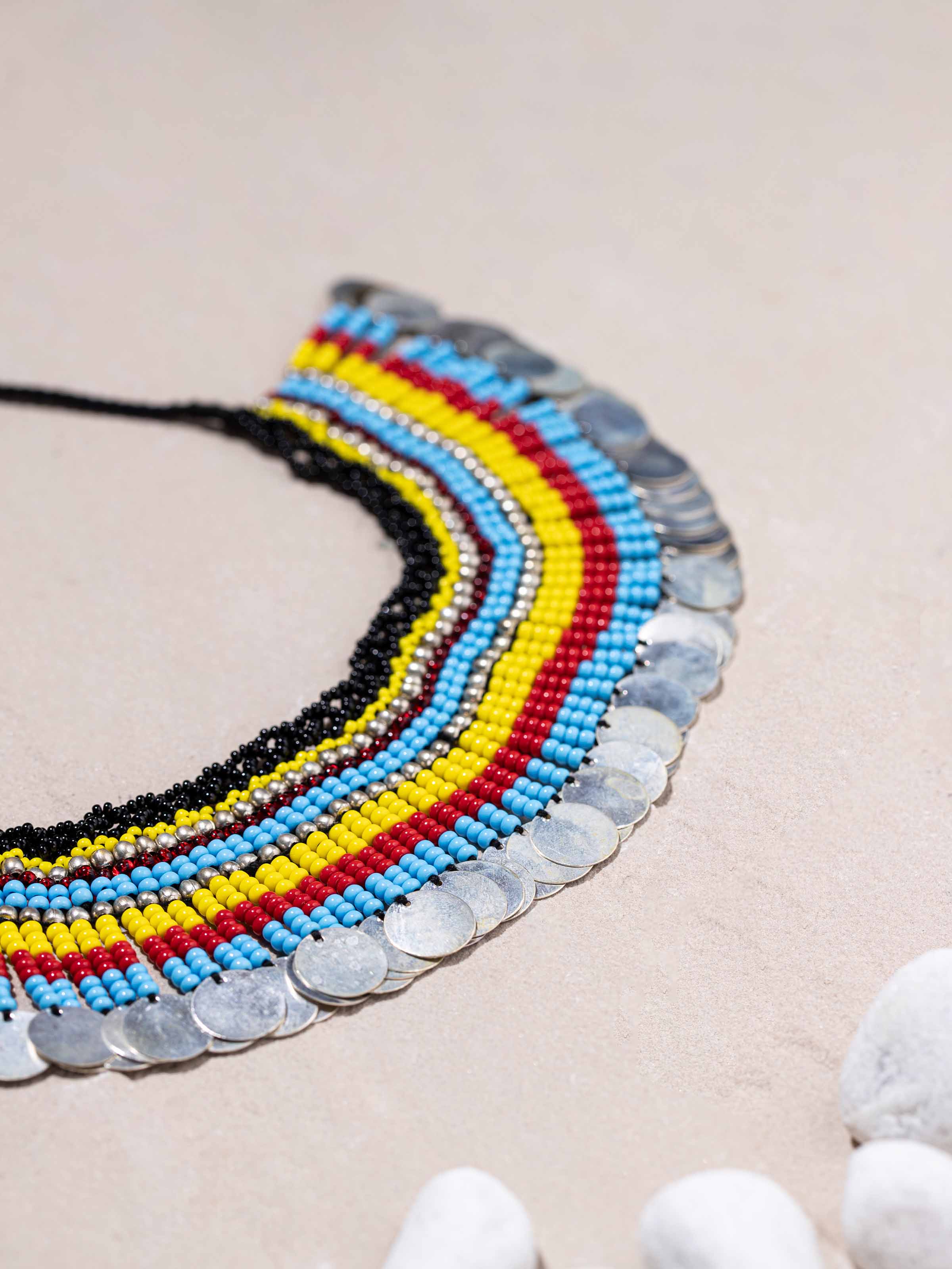 Detailed image of Handcrafted Collar Necklace emphasizing the craftsmanship and unique design features.