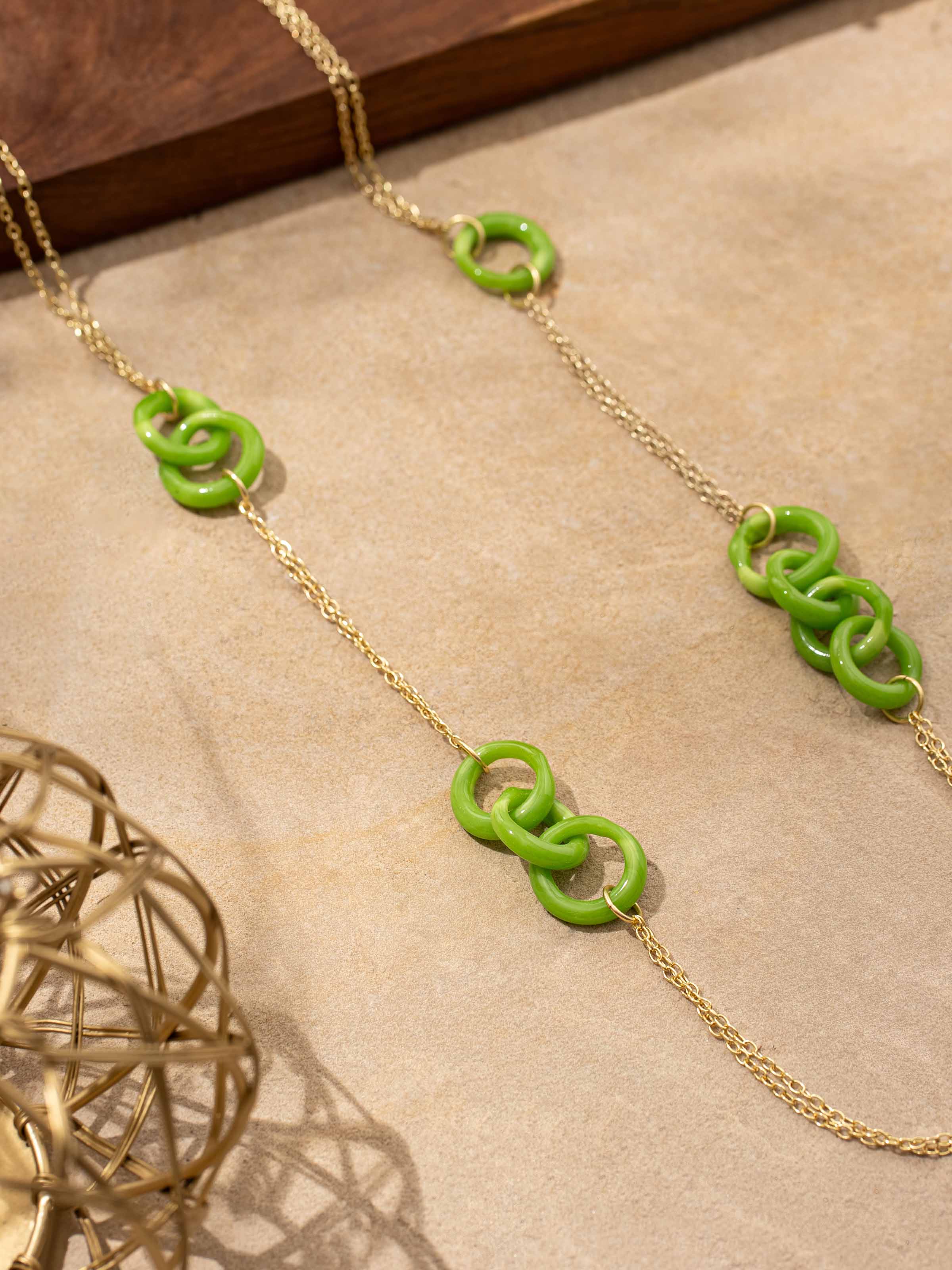 Detailed view of Jaipur Meenakari 22 Karat Gold Pendant & Chain highlighting the full design and intricate meenakari work.