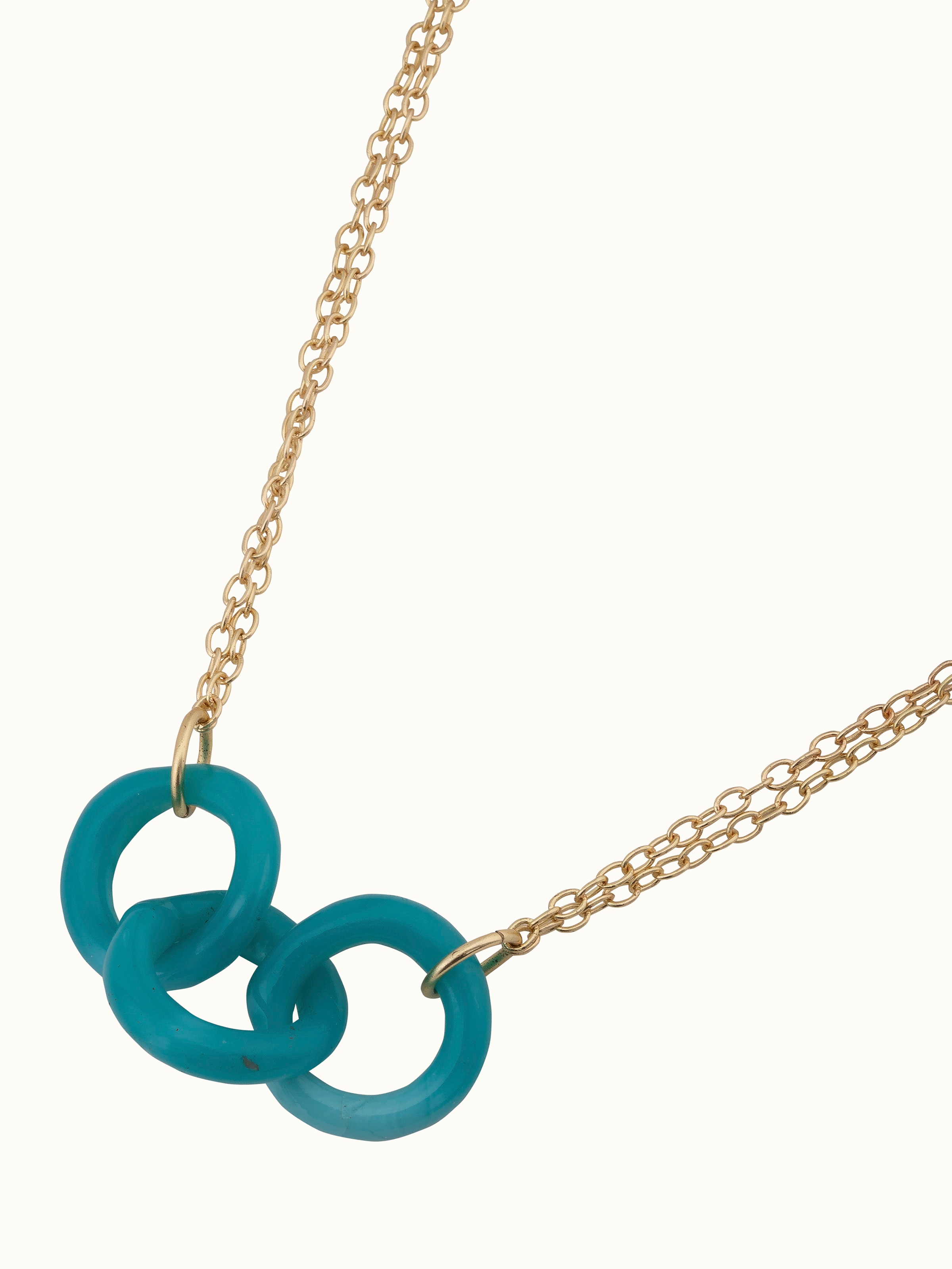 Angled view of Glass Bead Collar Necklace emphasizing its colorful and artistic beadwork.