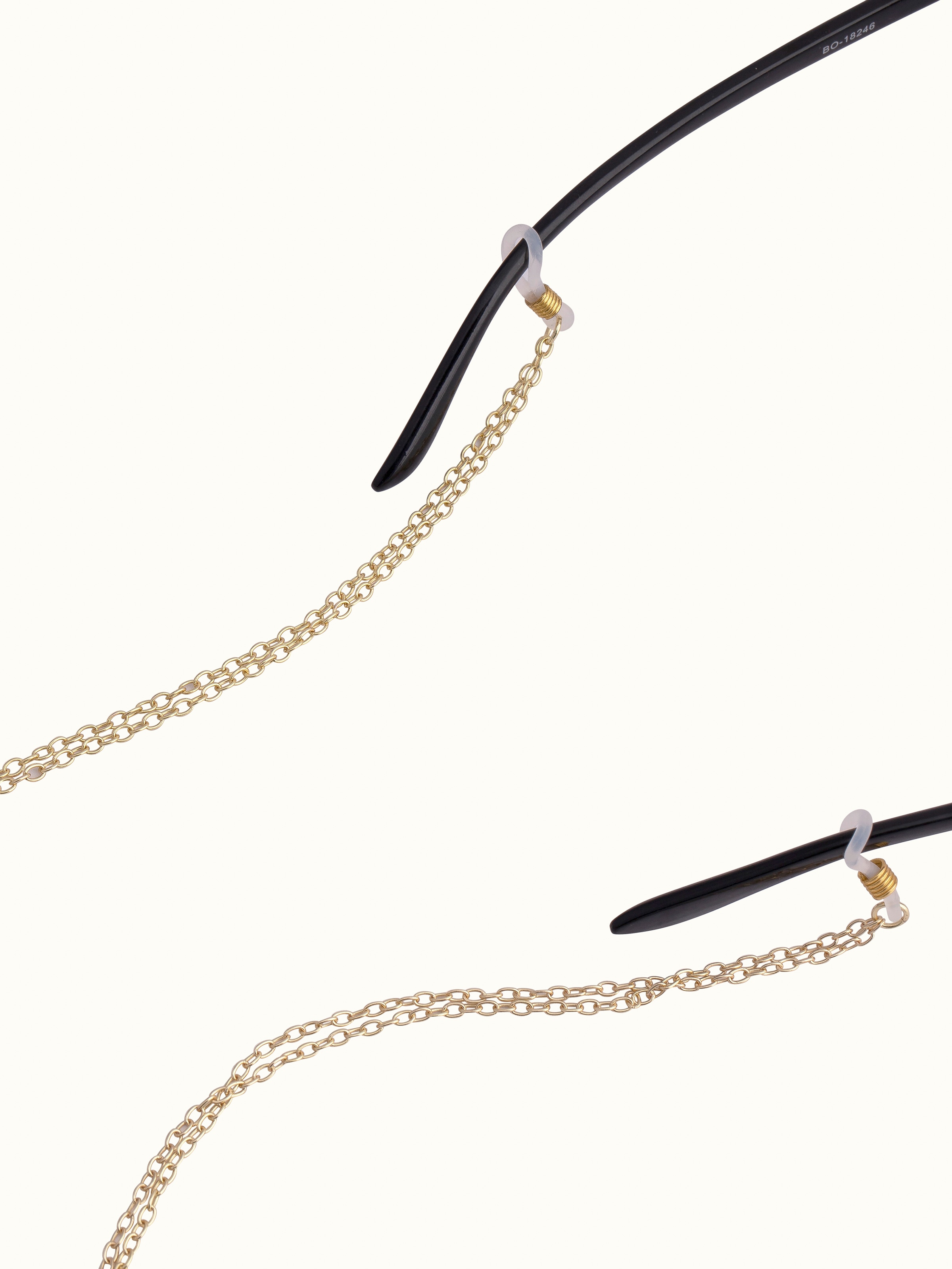 Overhead view of Glass Bead Lanyard displaying overall design