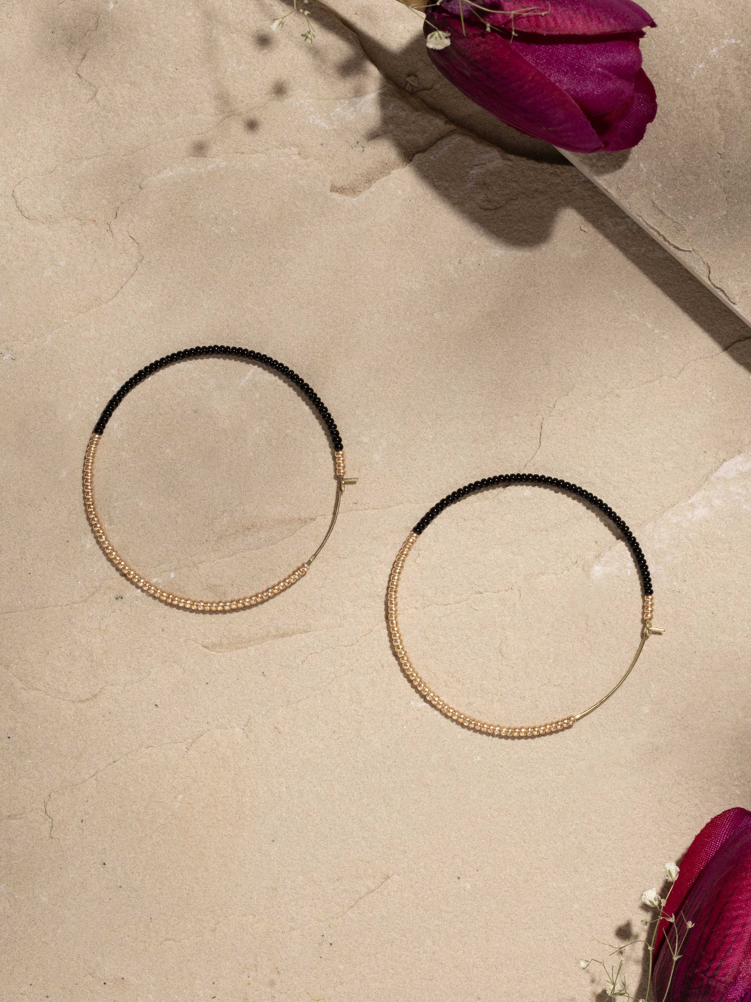 Close-up view of Handcrafted Earrings showcasing fine detailing and artistry.