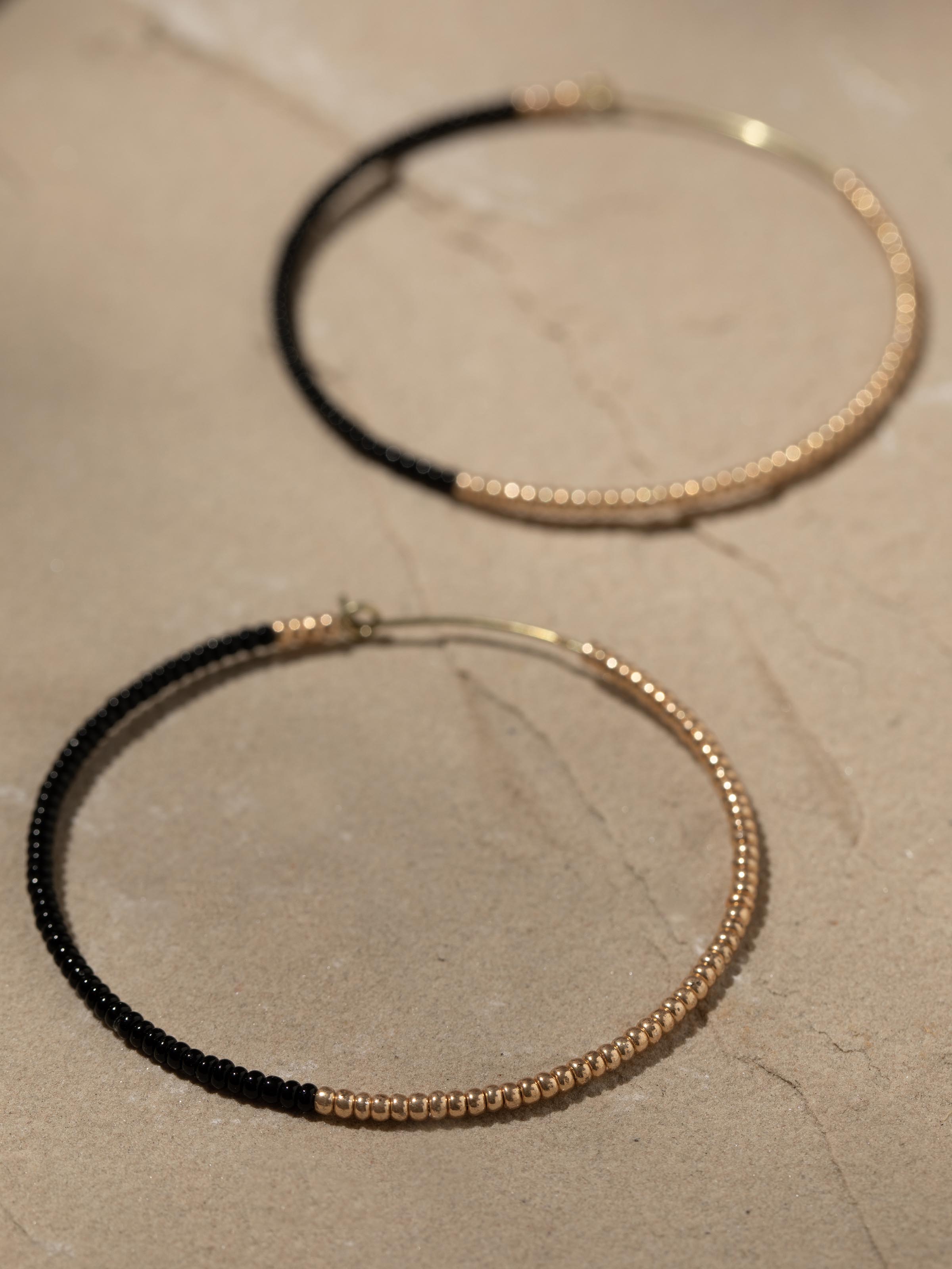 Detailed view of Handcrafted Earrings from a distance showcasing their full design and craftsmanship.