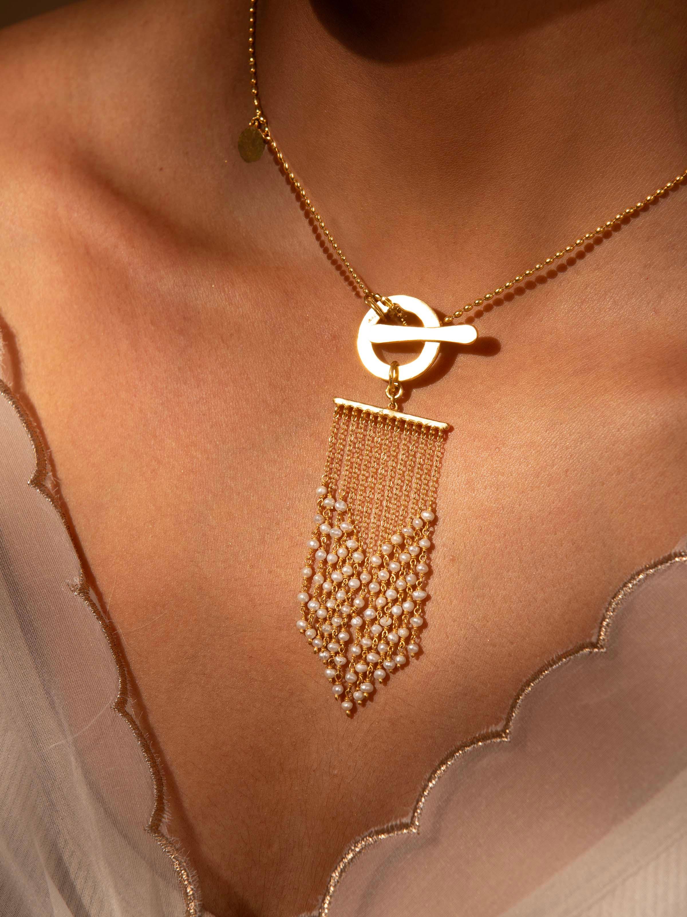 Side view of Silver Smithing Collar Necklace showing the graceful collar design.