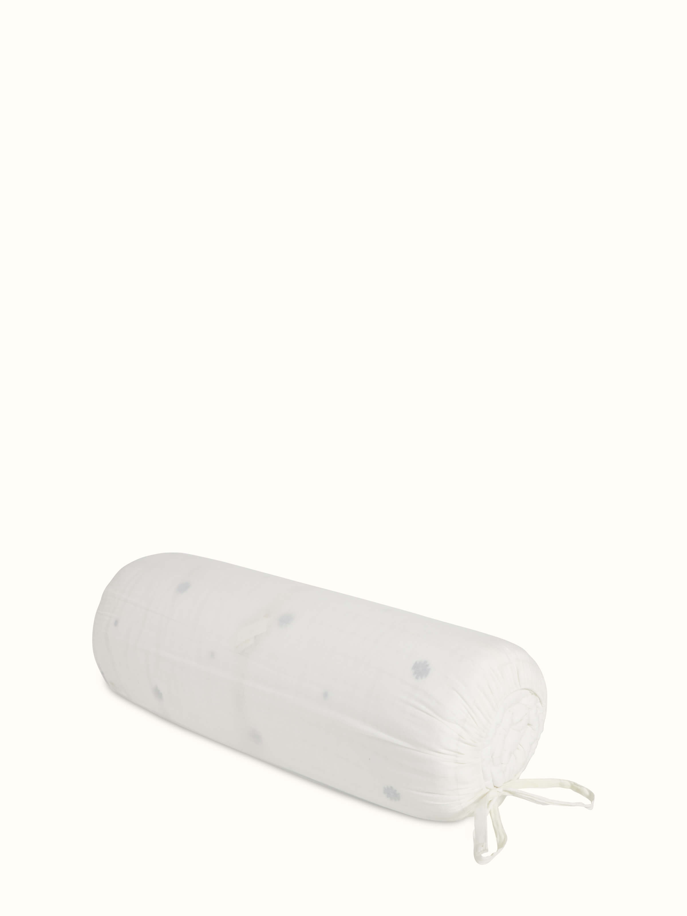 Detailed view of Kalpanama Ivory Woven Buti Cotton Single Quilt, focusing on the fabric’s texture and woven patterns.