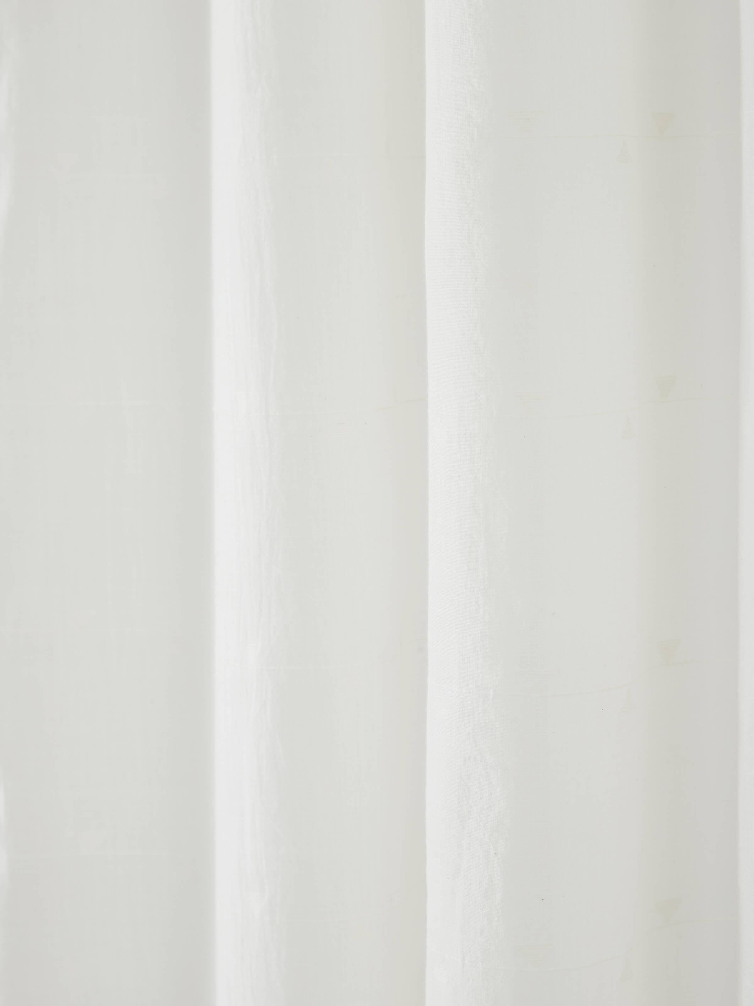 Kalpanama White Woven Buti Handloom Cotton Curtain (9 Ft)