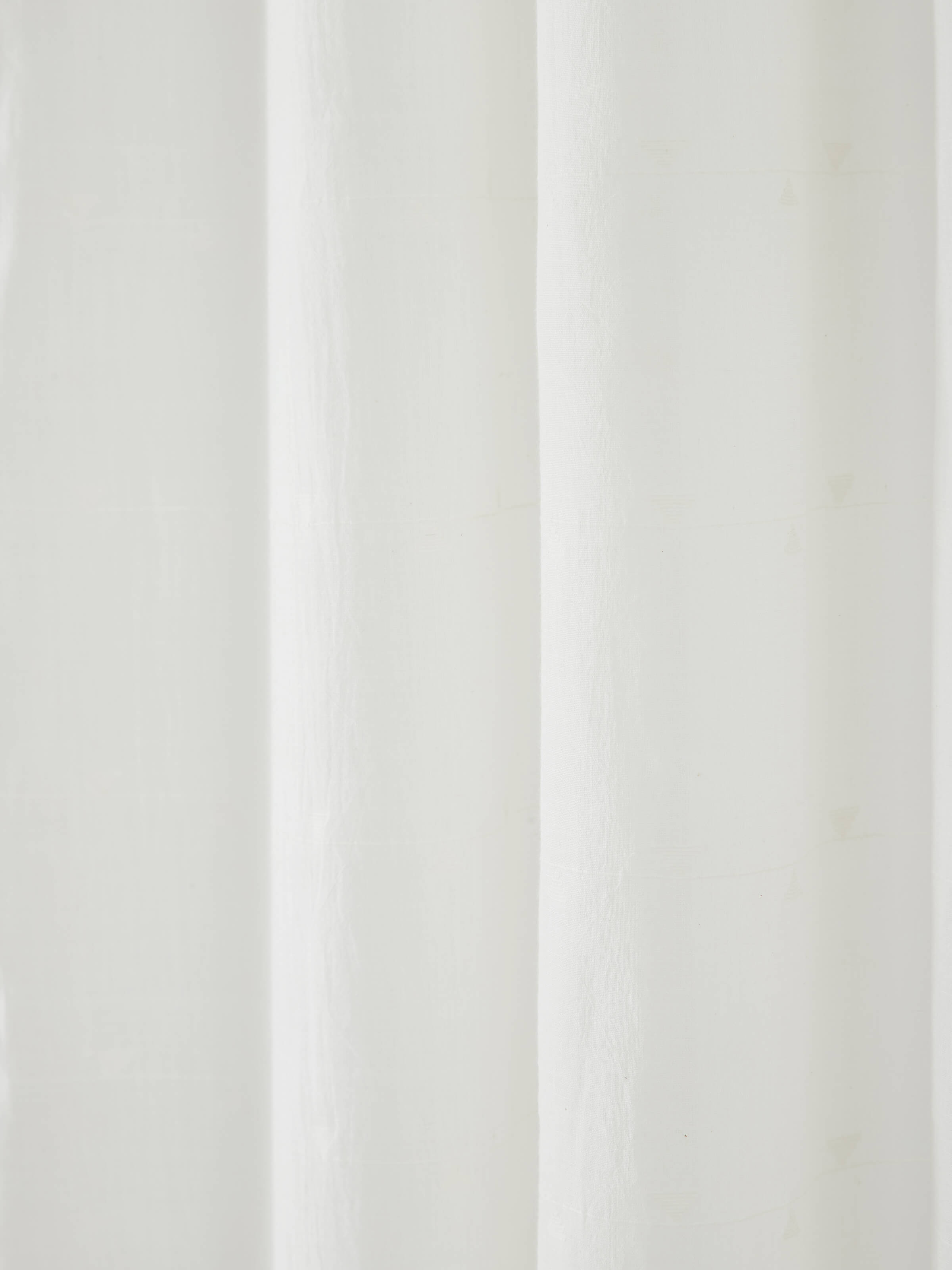 Detailed view showing texture and pattern of Kalpanama white woven buti handloom cotton curtain