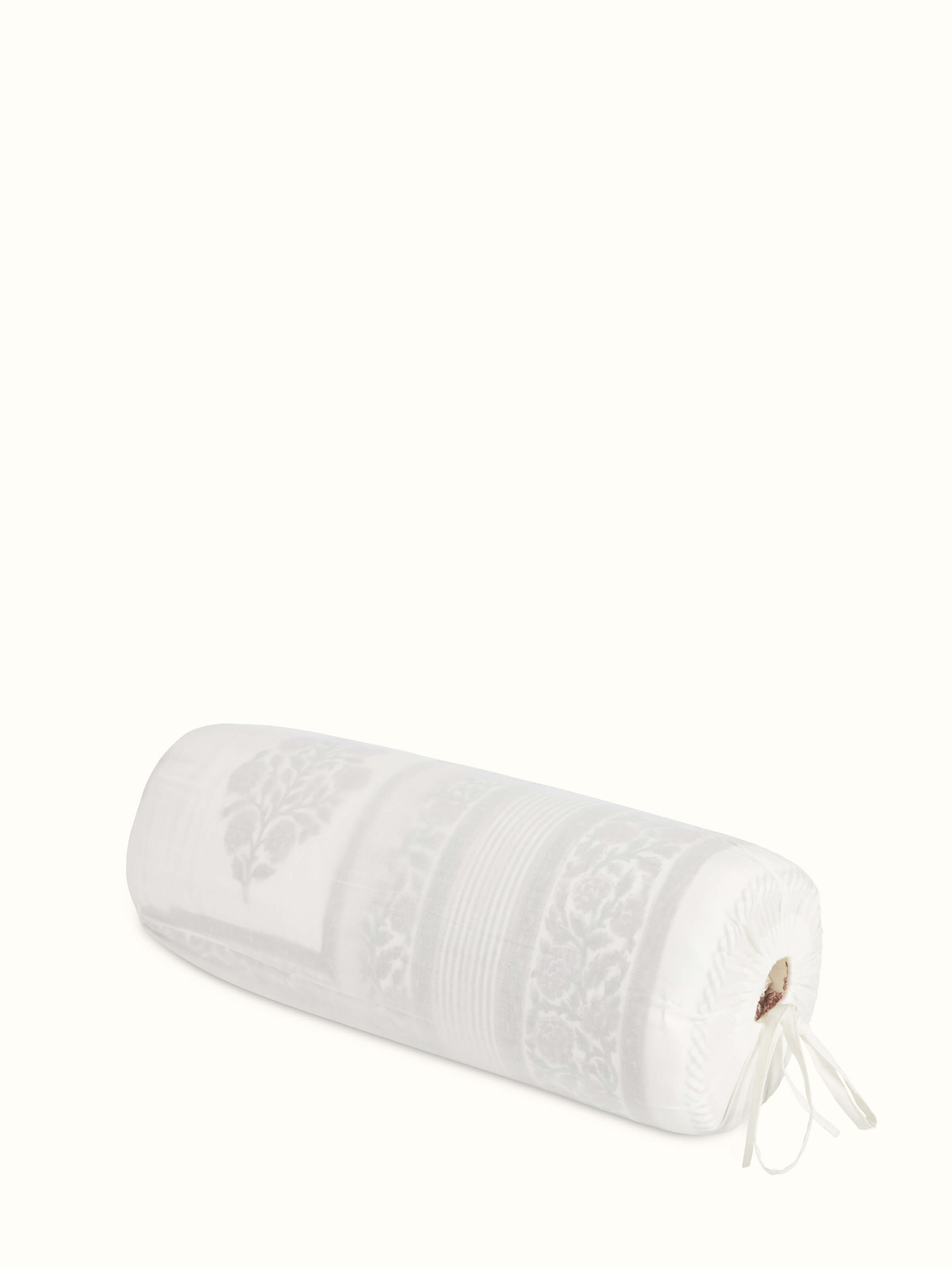 Angled view of Saha Lavender Buta Cotton Sanganeri Block Printed Single Quilt, displaying the full design and texture.