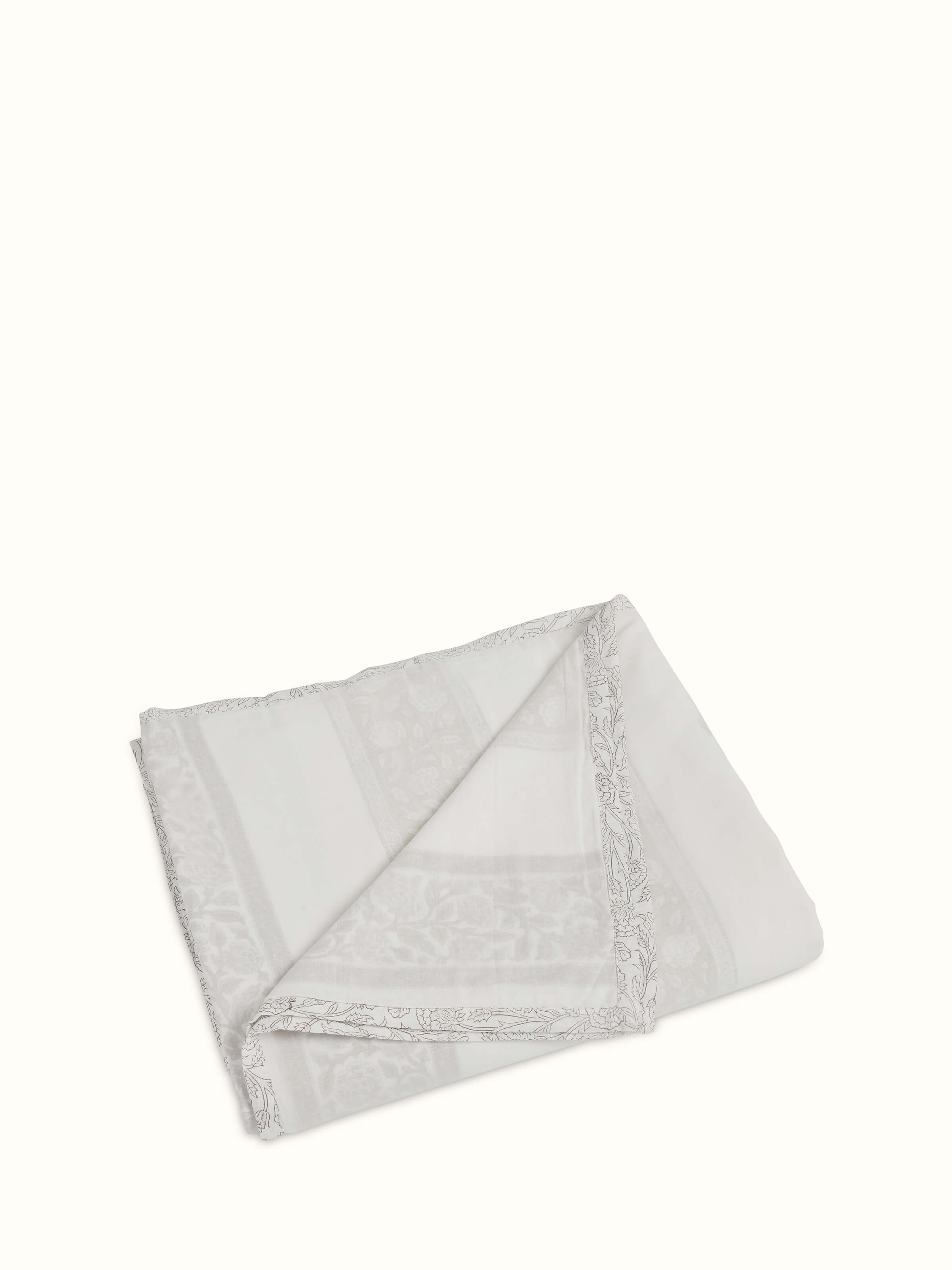 Saha Brown Buta Stripe Cotton Sanganeri Block Printed Double Dohar, showcasing its elegant brown and white stripe pattern.