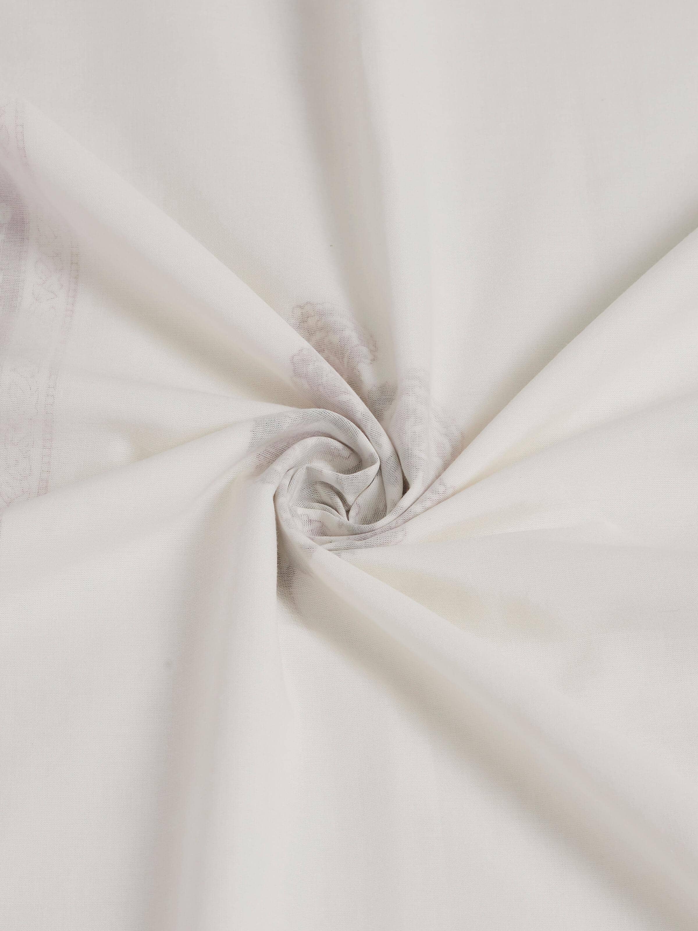 Detailed view of the Saha lavender buta stripe cotton Sanganeri block printed single dohar, emphasizing its lightweight and breathable fabric.