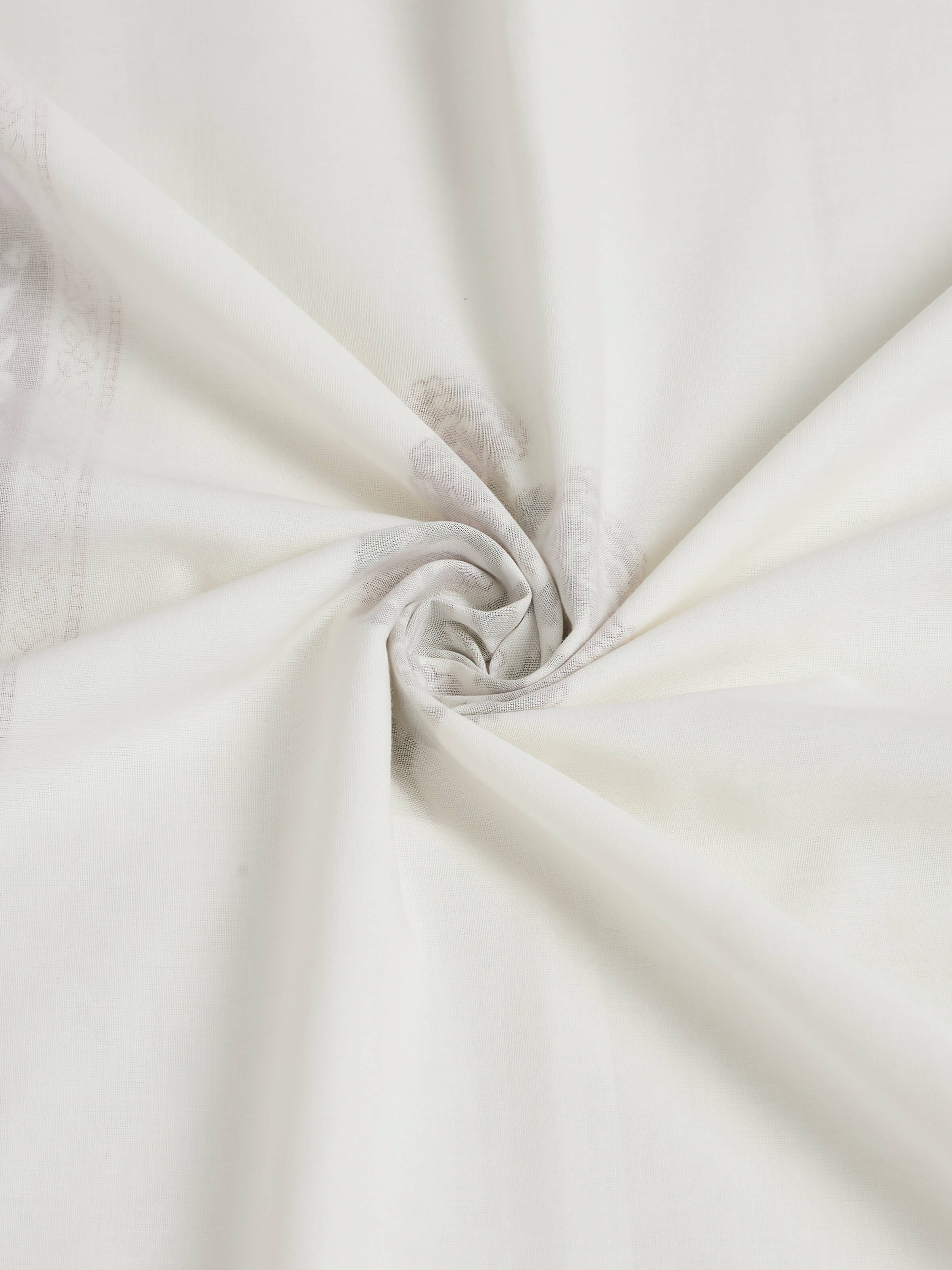 Detailed design of Saha lavender buta stripe cotton Sanganeri block printed double dohar