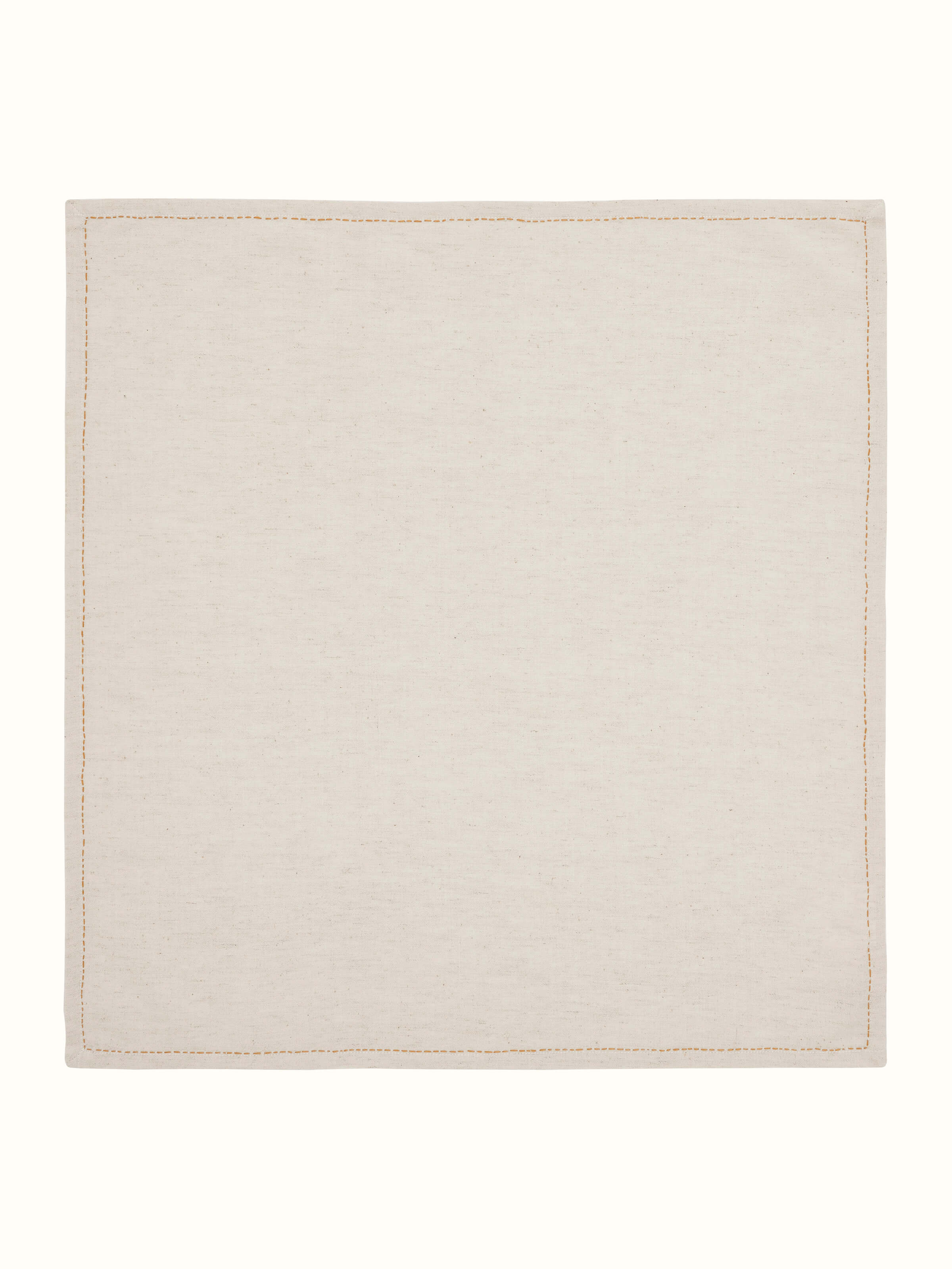 Full view of Sveth yellow solid cotton Chikankari dinner napkins (6 pcs) showing the vibrant yellow color and Chikankari embroidery.