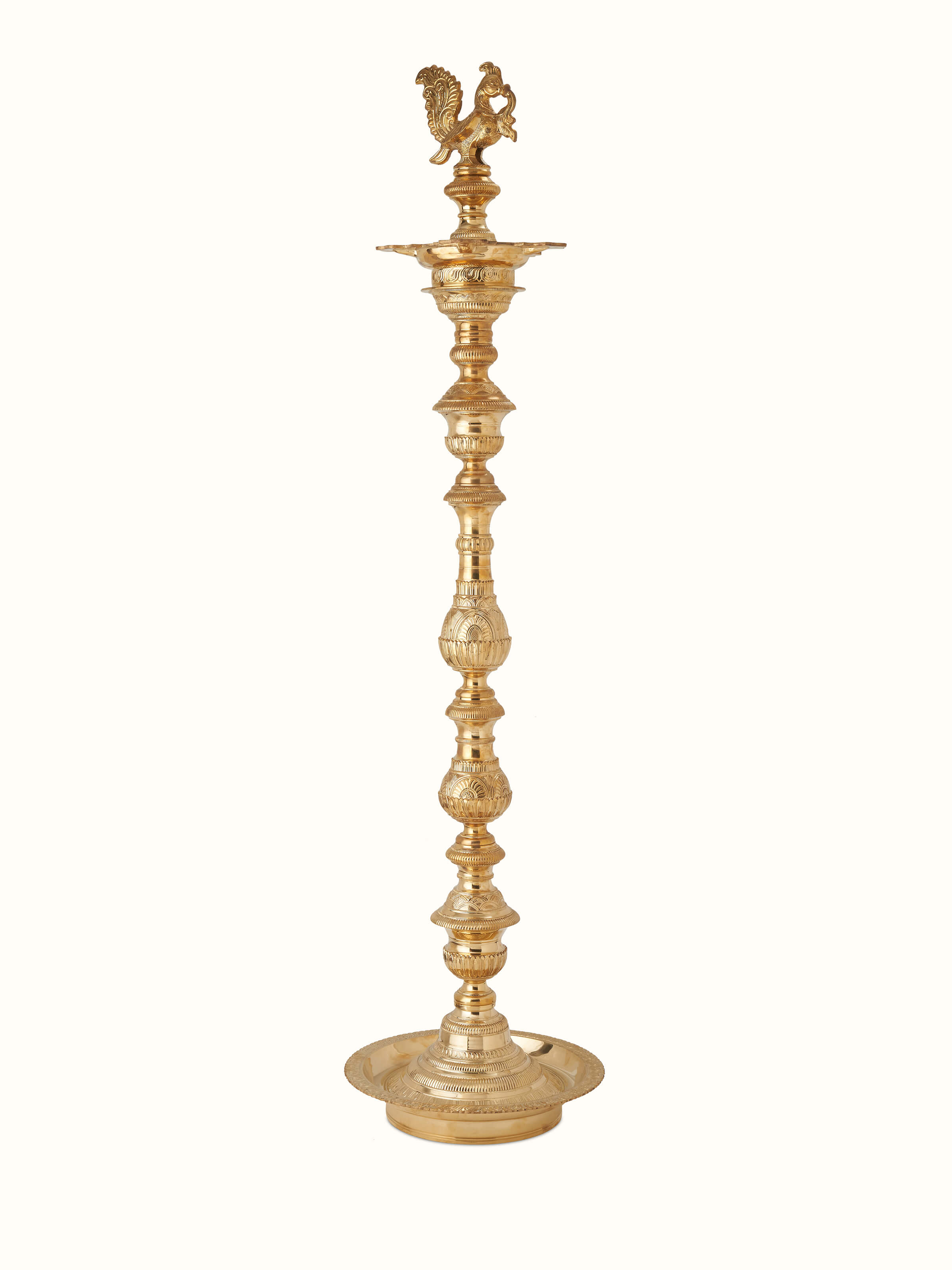Traditional Brass Vilakku Stand Diya
