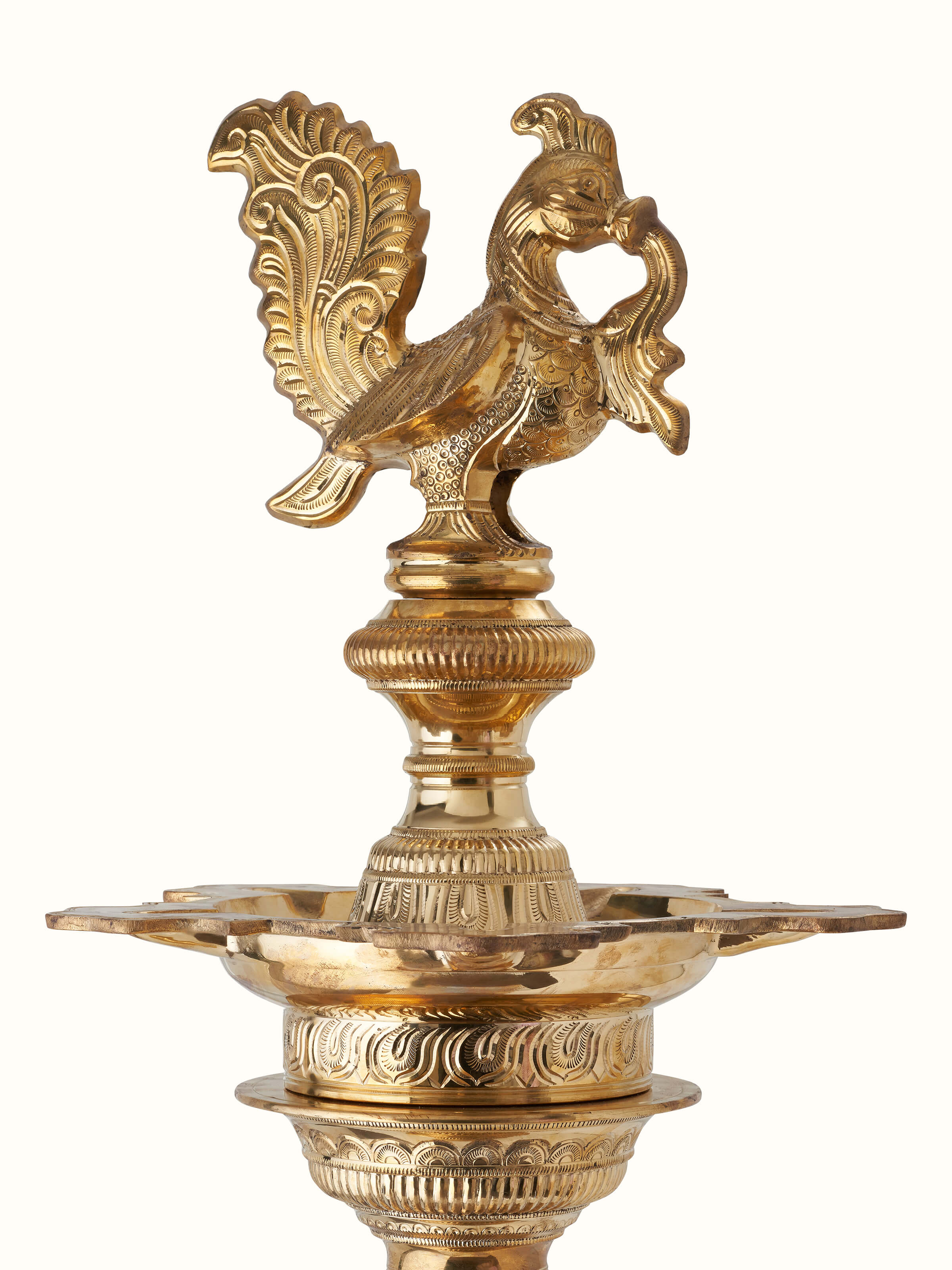 Traditional Brass Vilakku Stand Diya