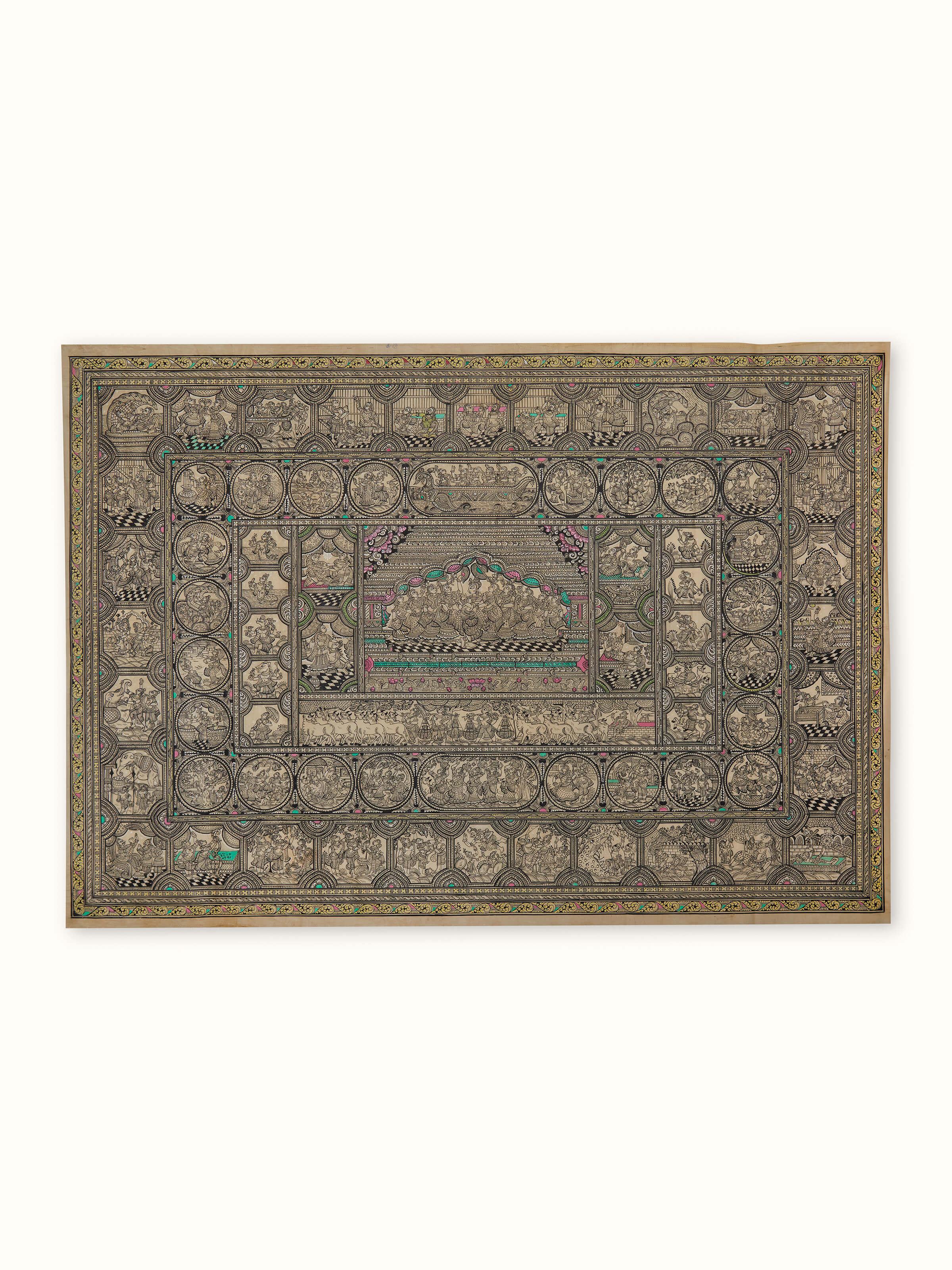 Pattachitra Lord Krishna Leela Painting