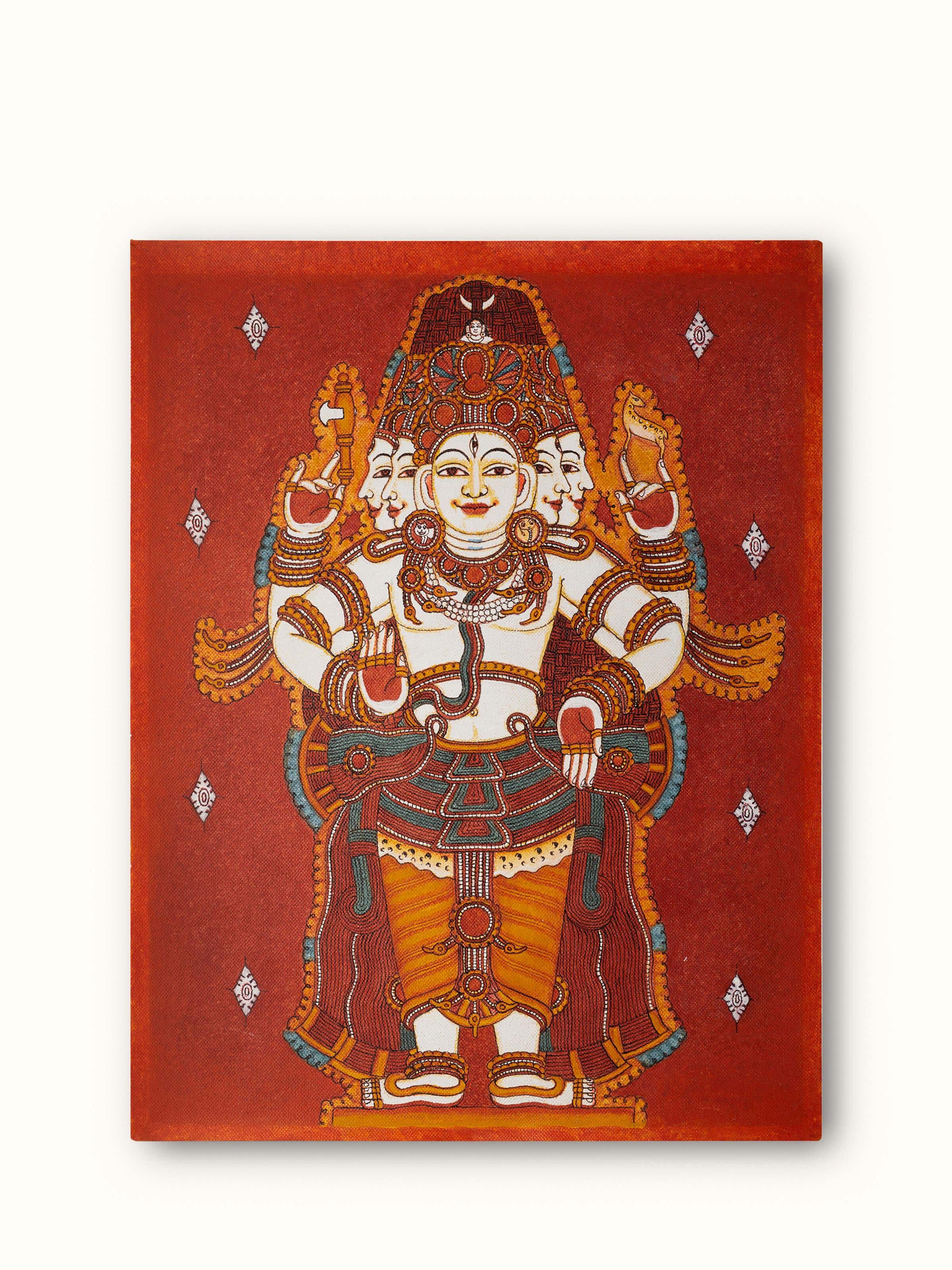 Front view of Mukh Siva Kerala mural painting showcasing its detailed traditional artwork