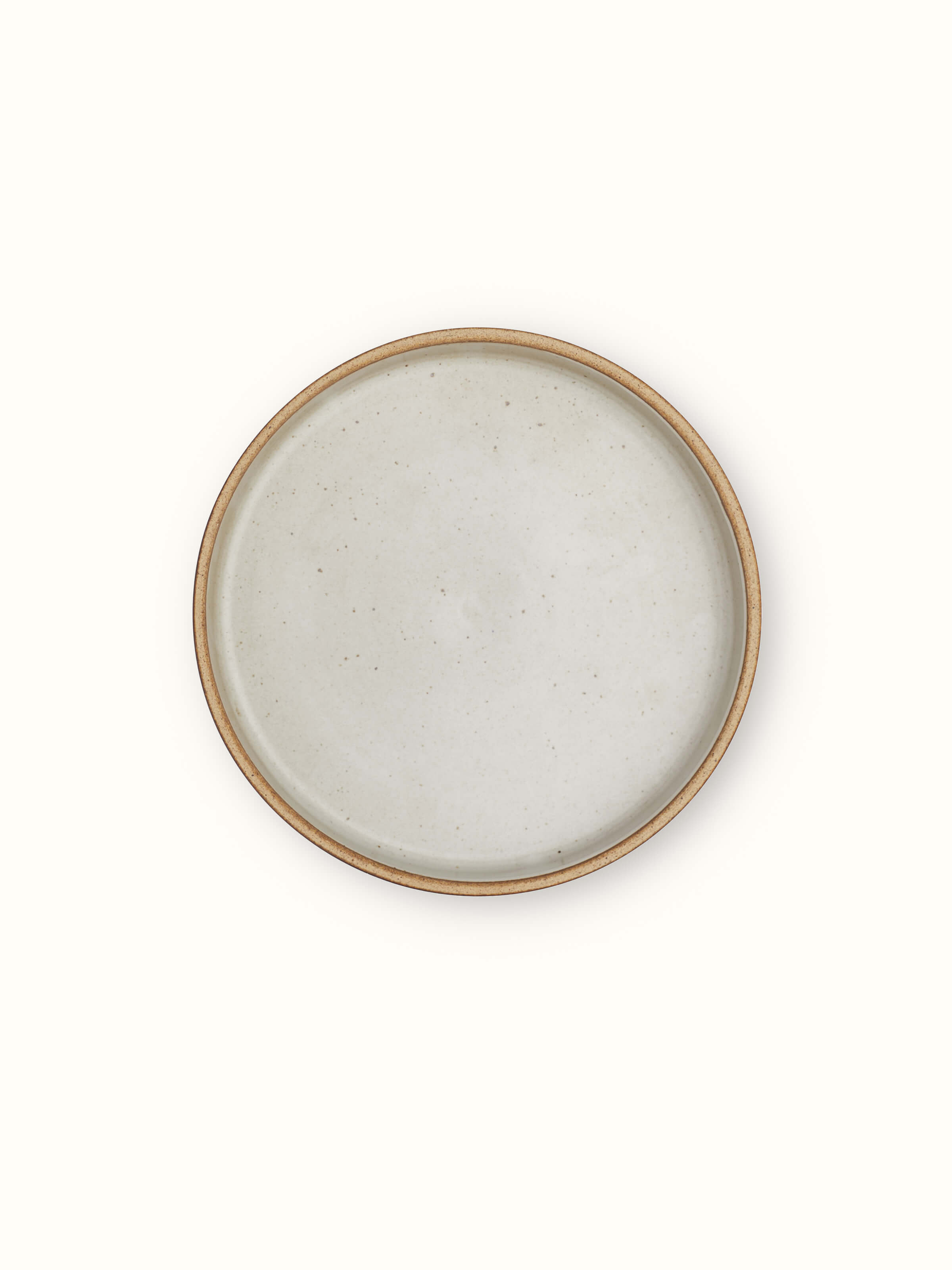 Side view of Studio Pottery Ceramic Serving Bowl in Beige highlighting its shape