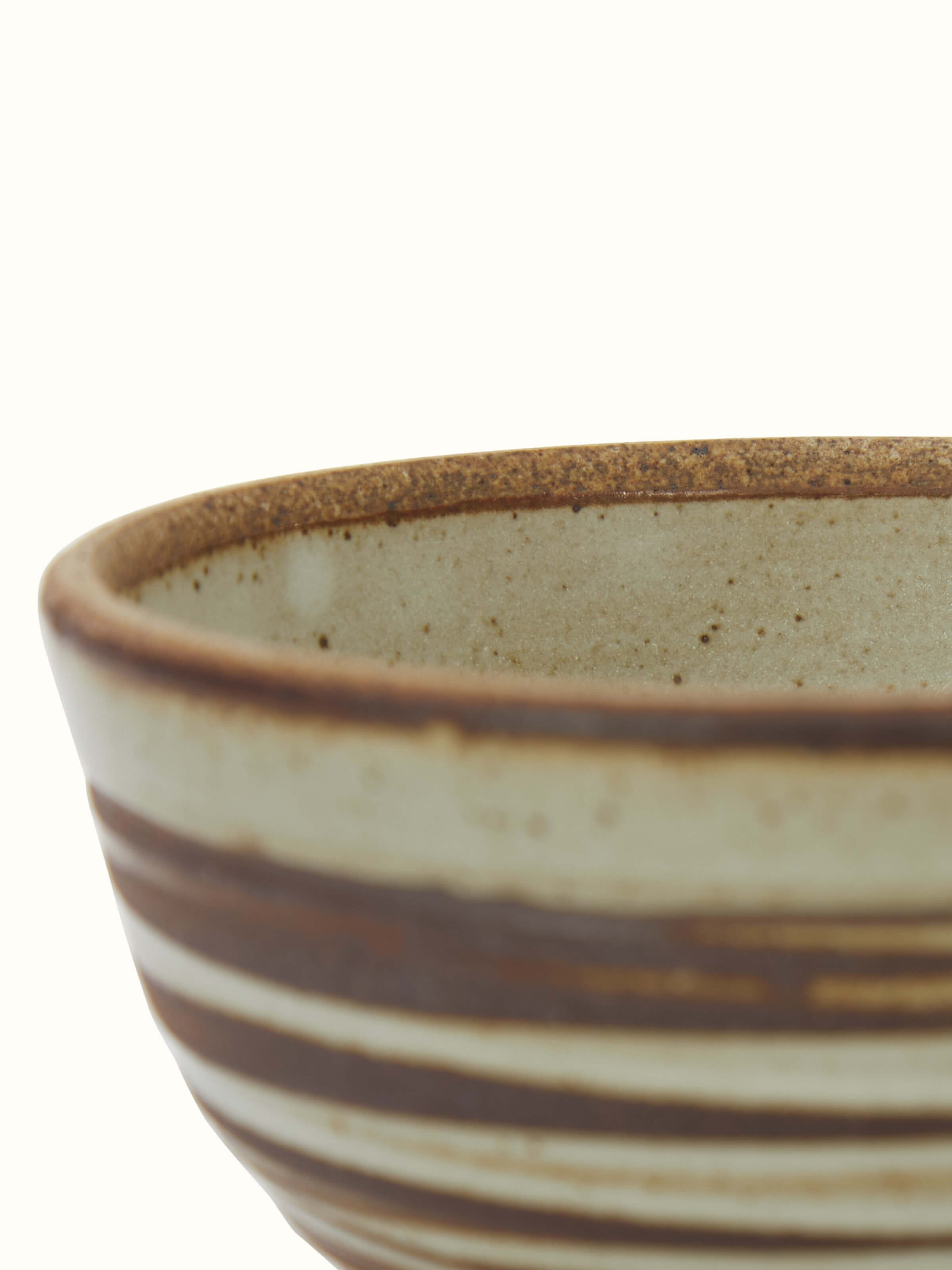 Close-up view of Studio Pottery Ceramic Dinner Bowl, focusing on its intricate details and craftsmanship